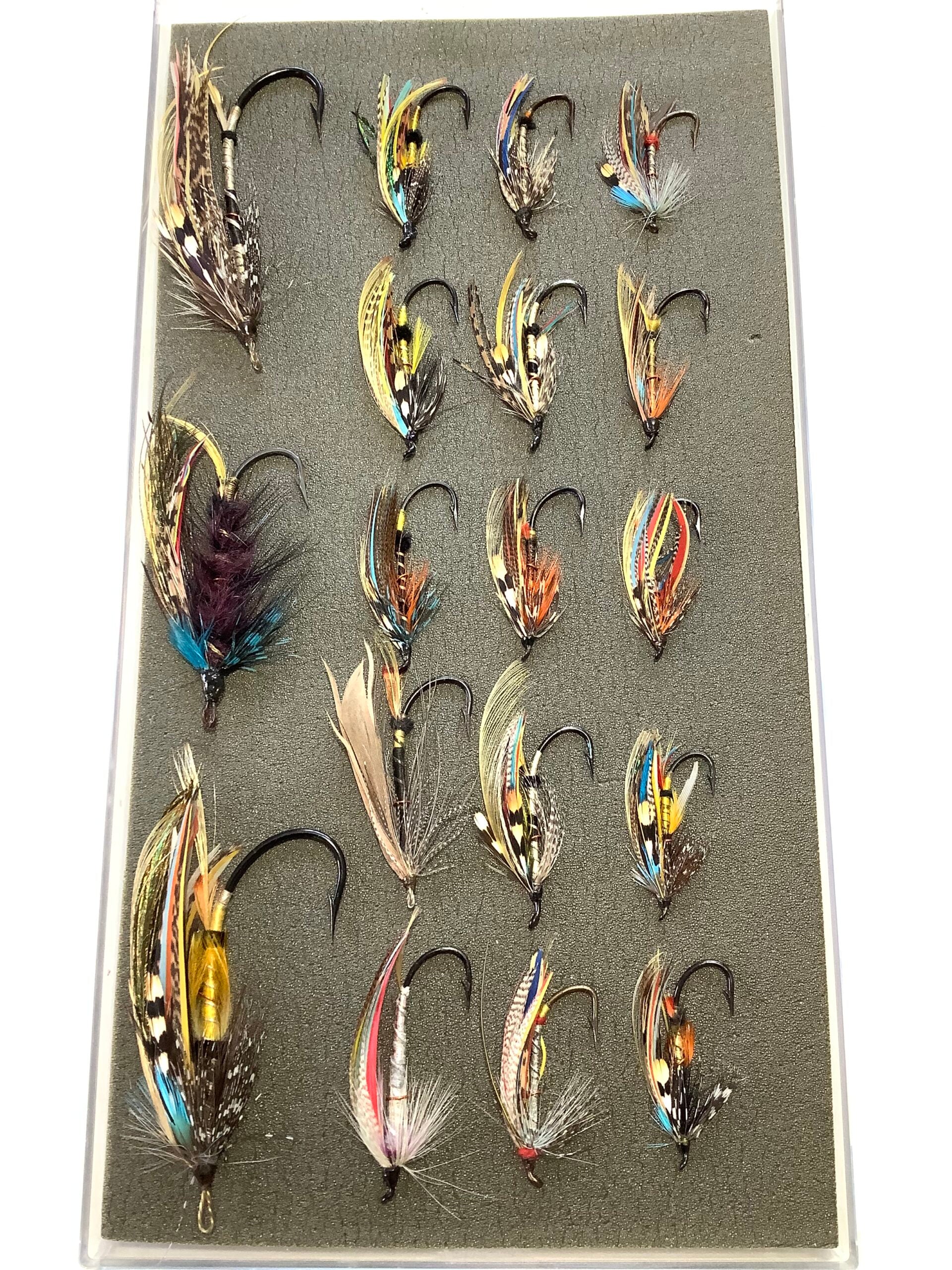 Display Set of Antique Fully Dressed Salmon Flies