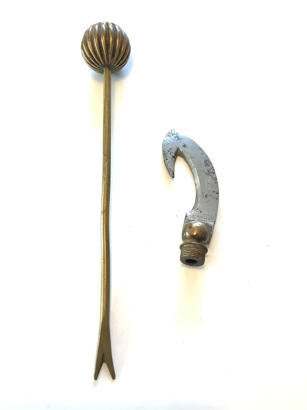 Antique 1910 Farlows Brass combination priest and disgorger with Twig Cutter.