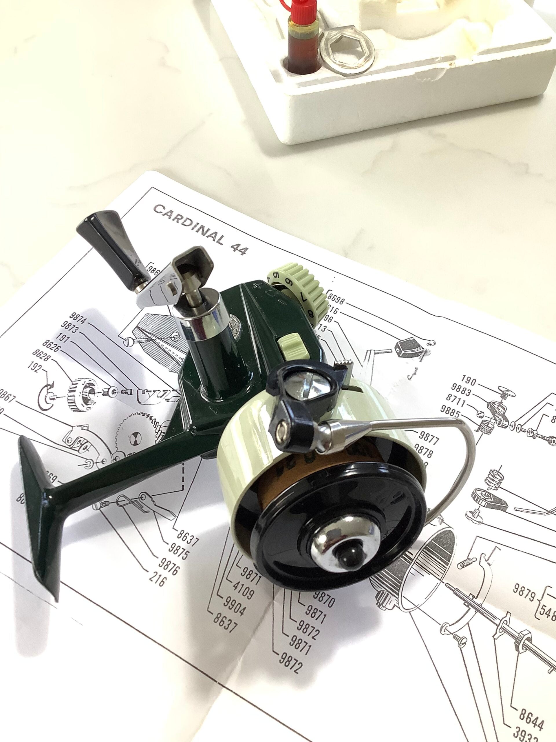 Vintage Mint unused ABU Cardinal 44 Fixed Spool Reel