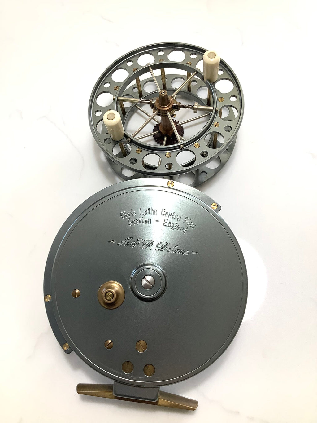 Rare CHRIS LYTHE “ AJP DELUXE “ Centrepin with Line Guide