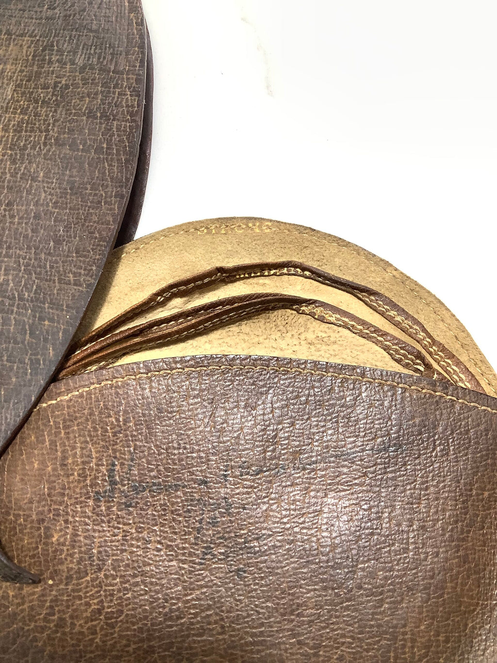 Very Rare Antique The IZAAK Leather Fly Cast Holder