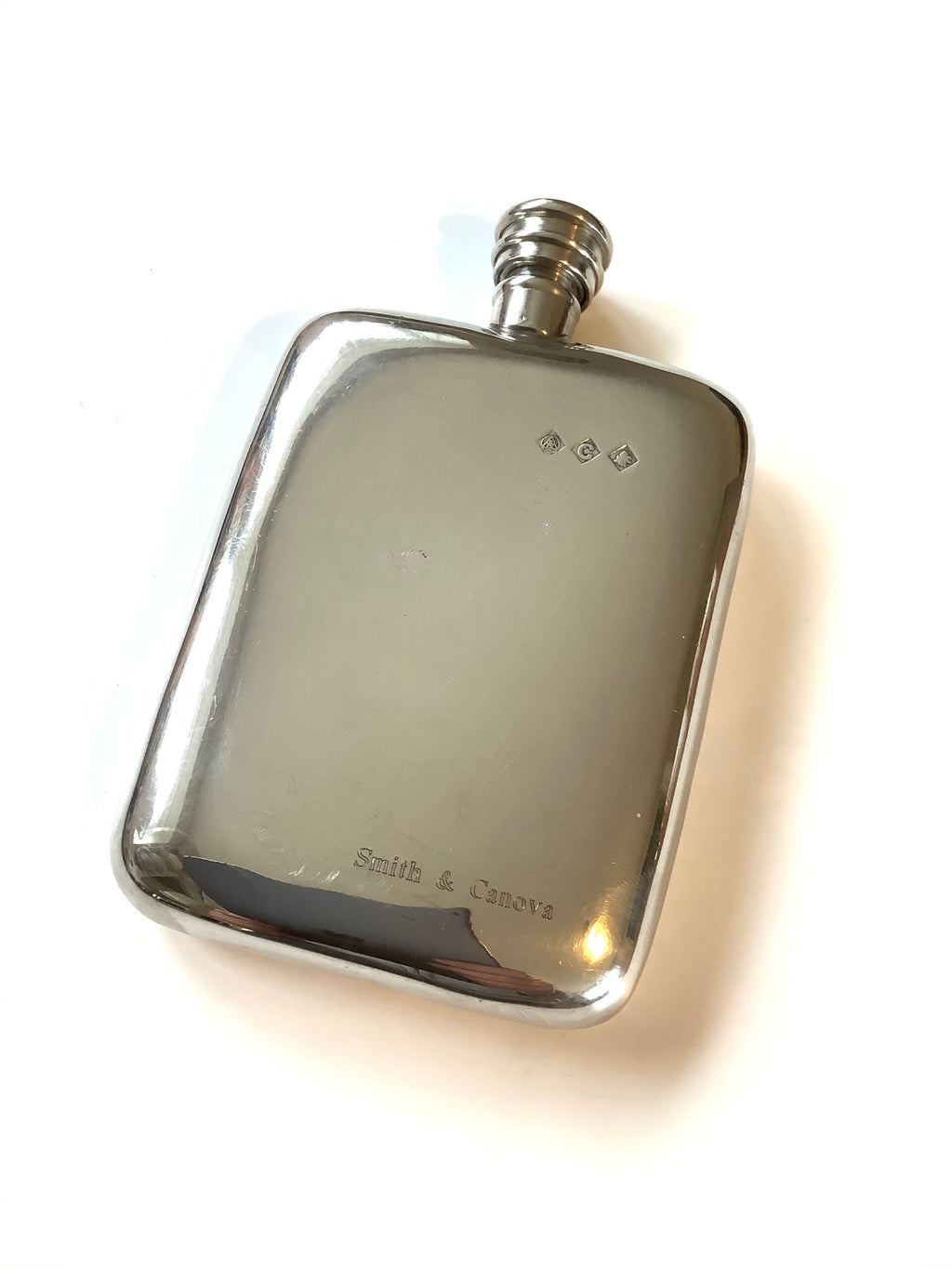 Vintage Smith Canova Silver Hip Flask