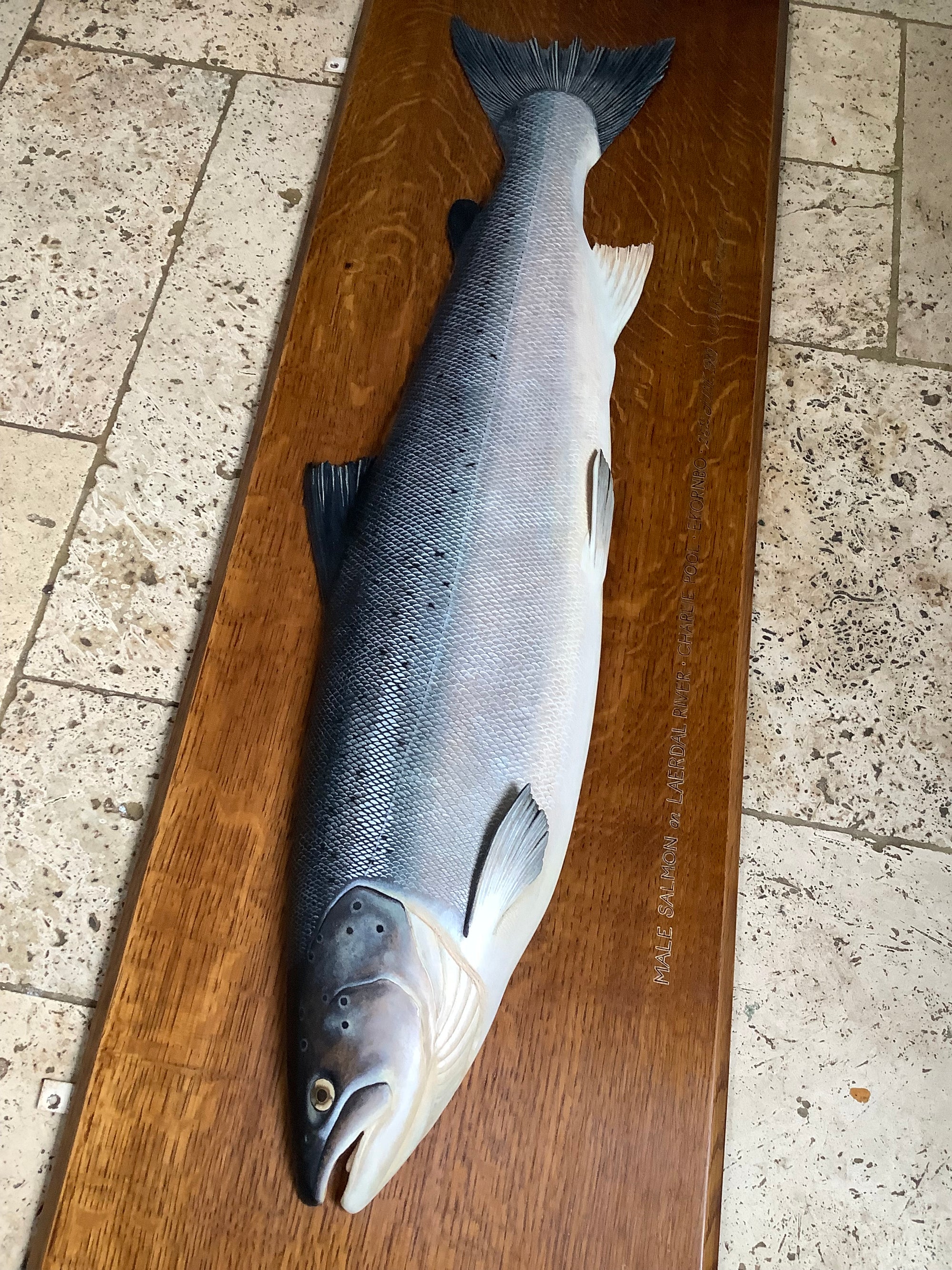 STEPHEN SMITH Masterpiece Hand Carved & Painted ATLANTIC SALMON