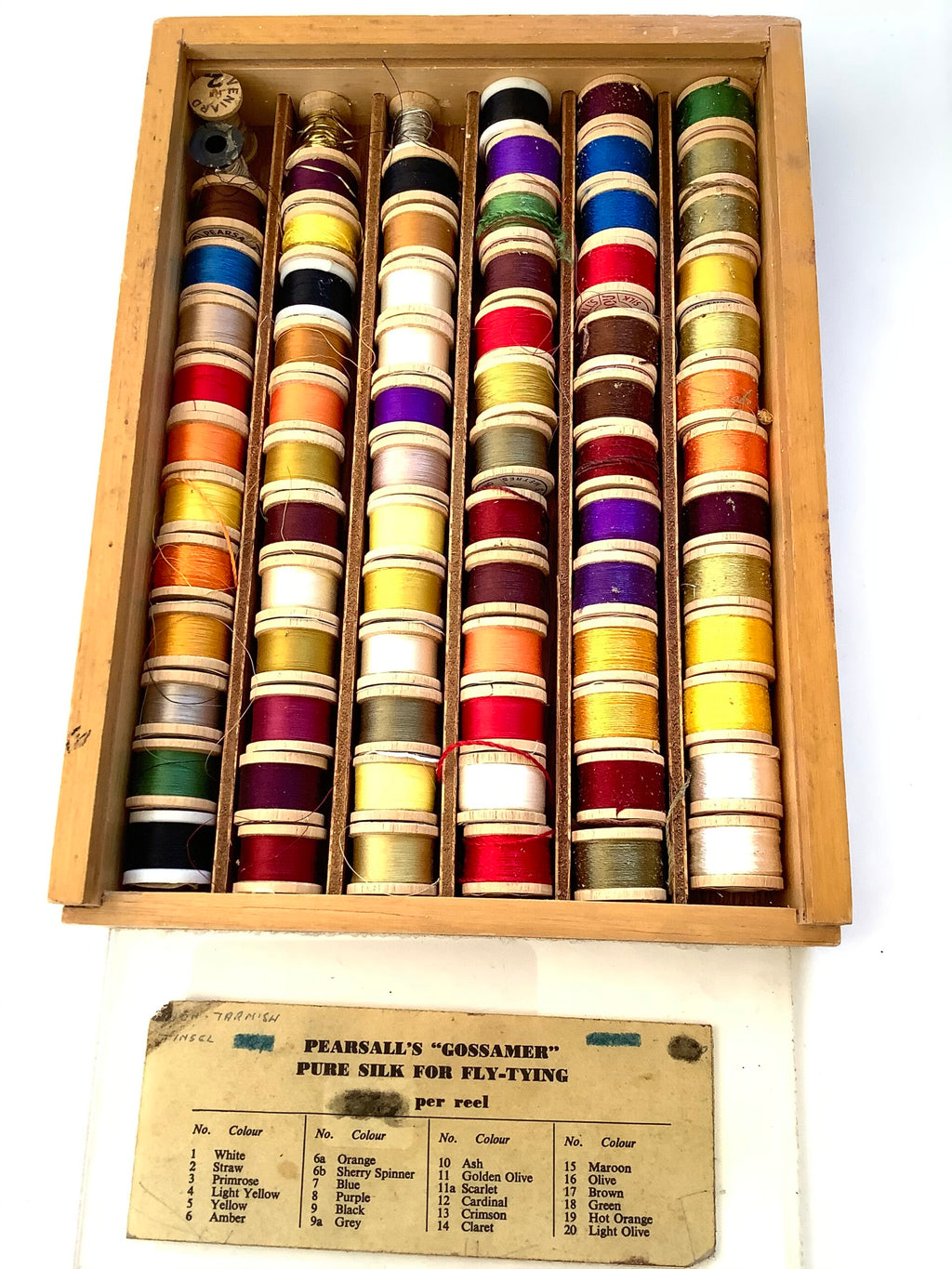Boxed Set of Pearsall’s “Gossamer” Pure Silk for Fly Tying