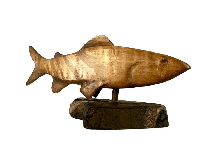 Alan Glasby Hand carved Grayling Sculpture