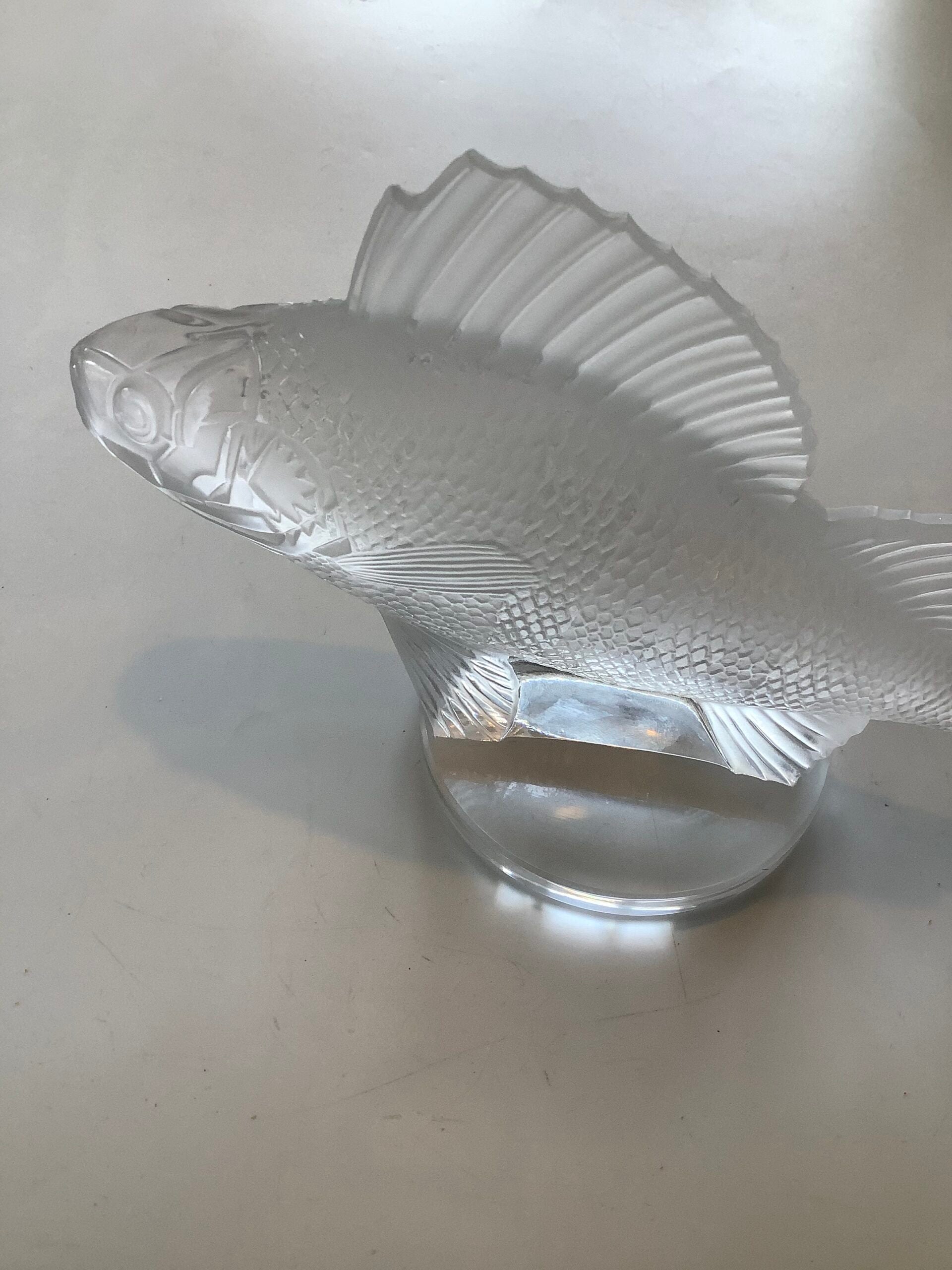 Lalique of France Frosted Crystal Perch