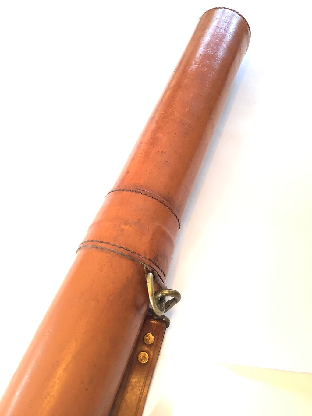 A BRETT PARSONS High Quality Hand Made full length Bridal Leather Rod Carrier