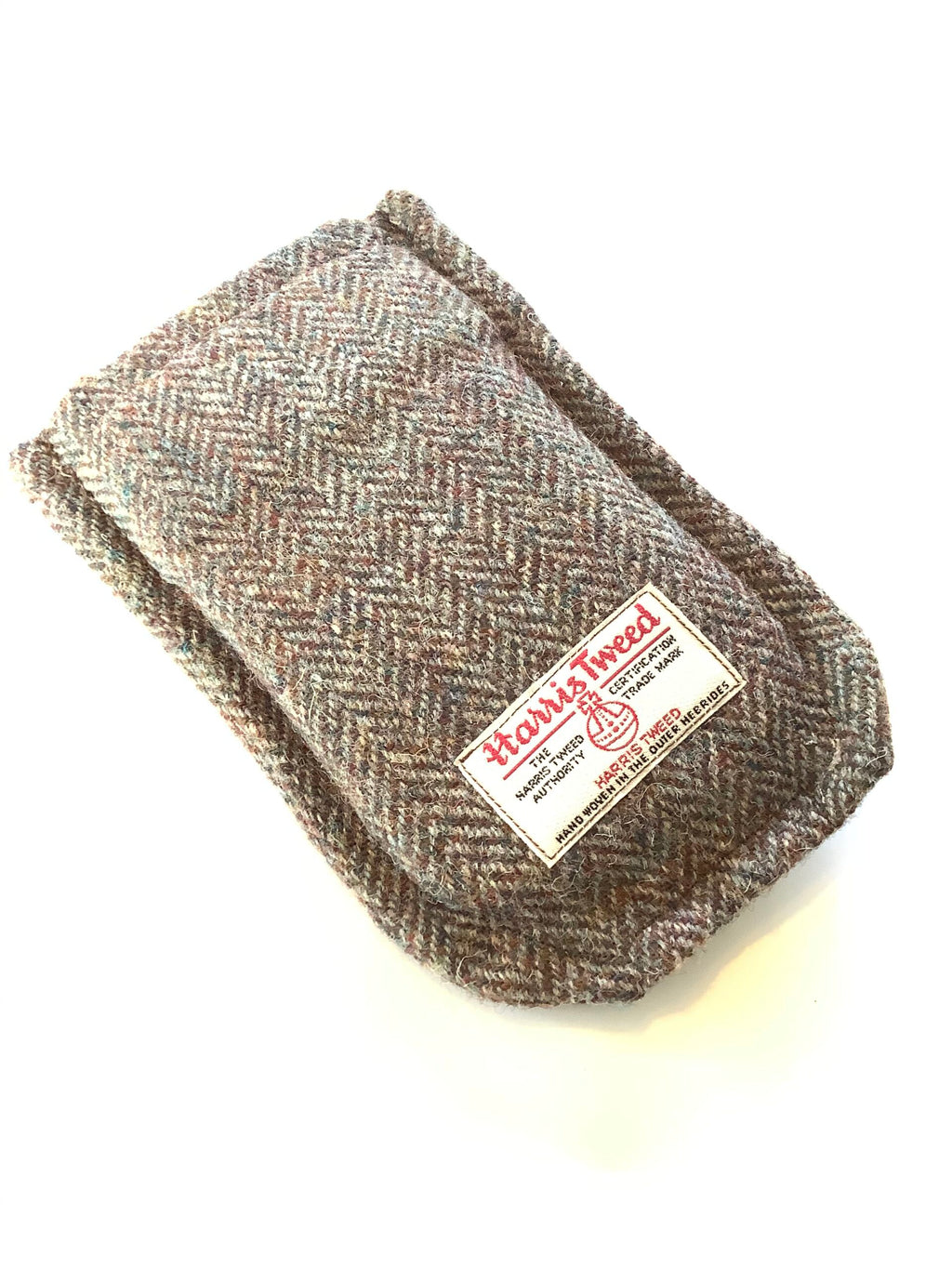 Rare Harris Tweed cased leather Amhuinnsuidhe Castle Fly Wallet