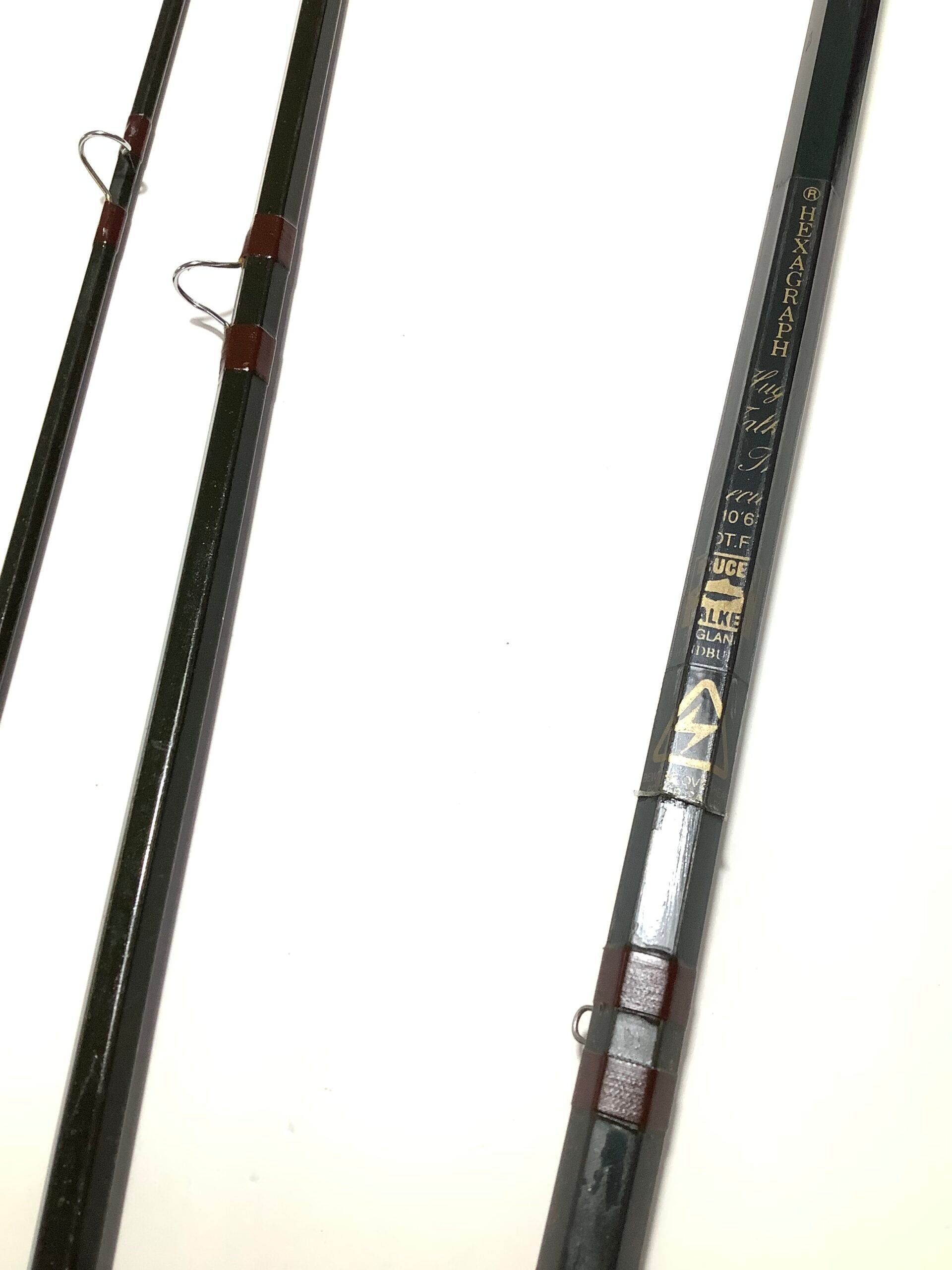 Rare BRUCE WALKER HUGH FALKUS SEA-TROUT SPECIAL HEXAGRAPH FLY ROD