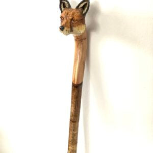 IAN TAYLOR Hand crafted Highest Quality Fox Head Walking Stick.(Signed)