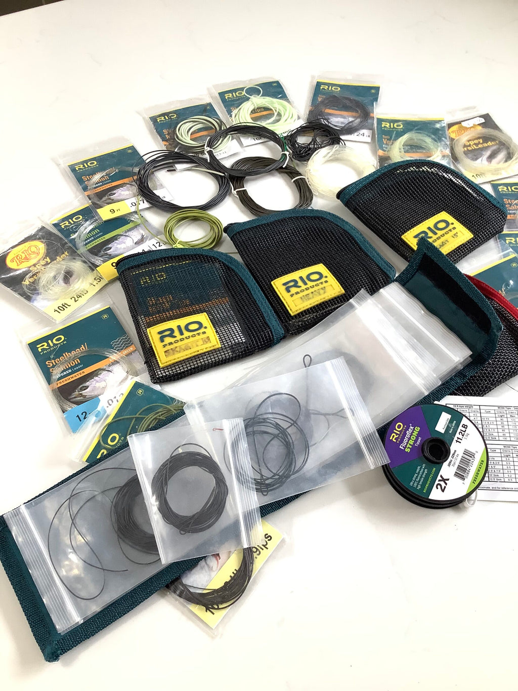 A Job Lot Of RIO Wallets Tapered leaders, some unused all good to fish…