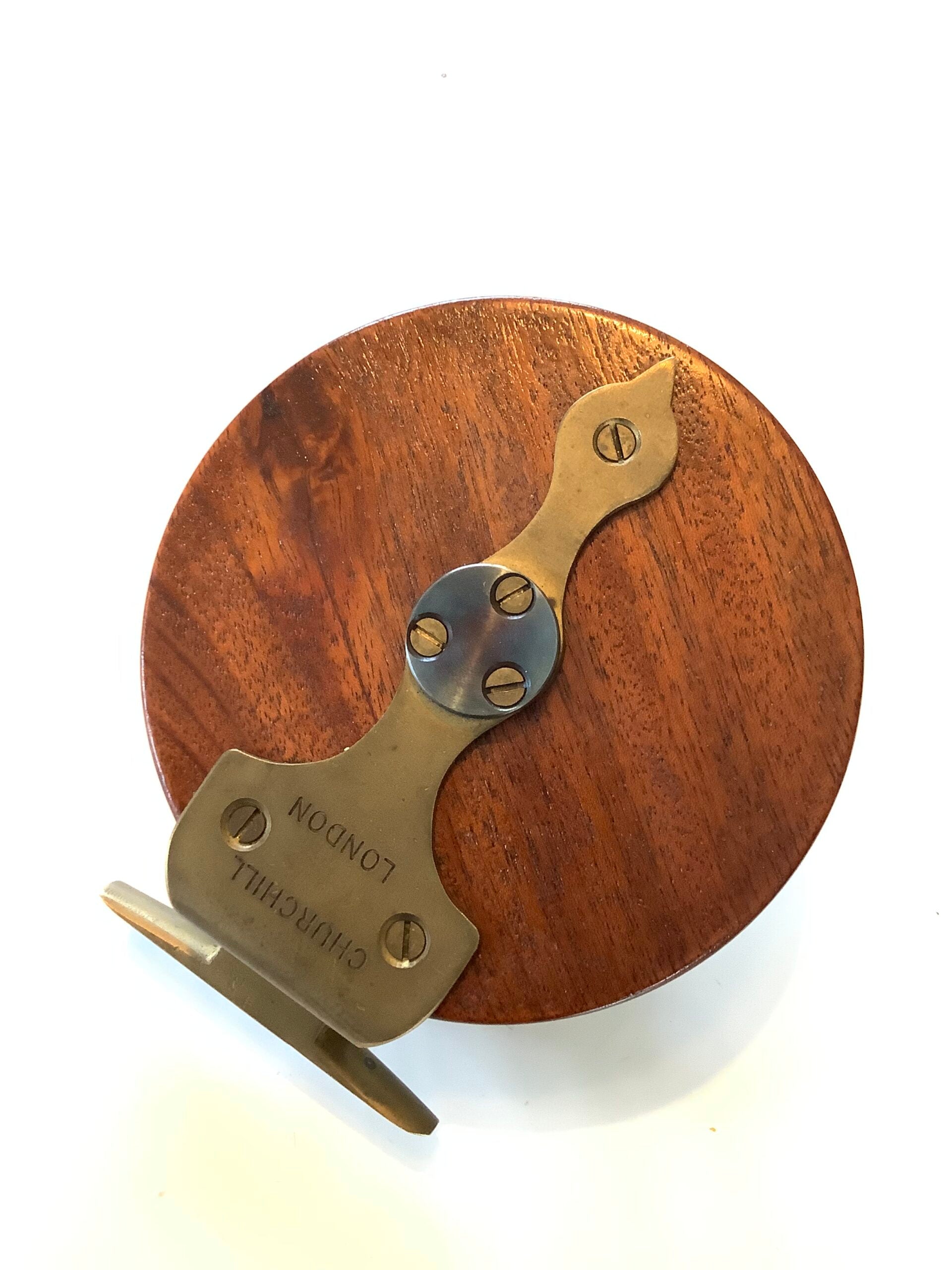 Rare Churchill of London Reel in oak presentation box