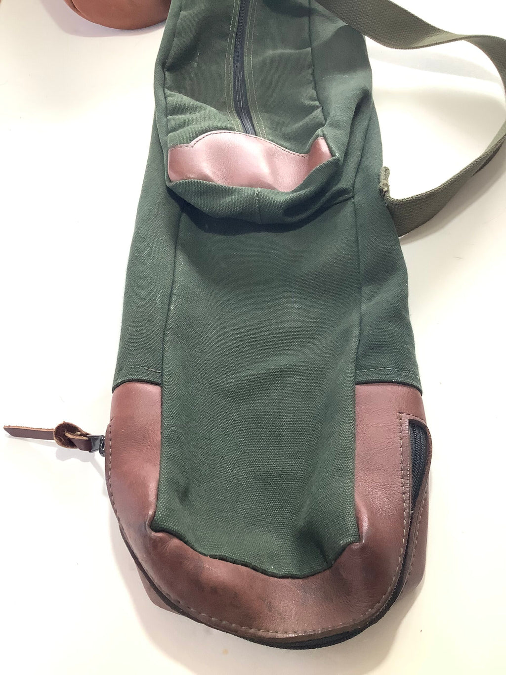 ORVIS LEATHER CANVAS ROD HOLD-ALL