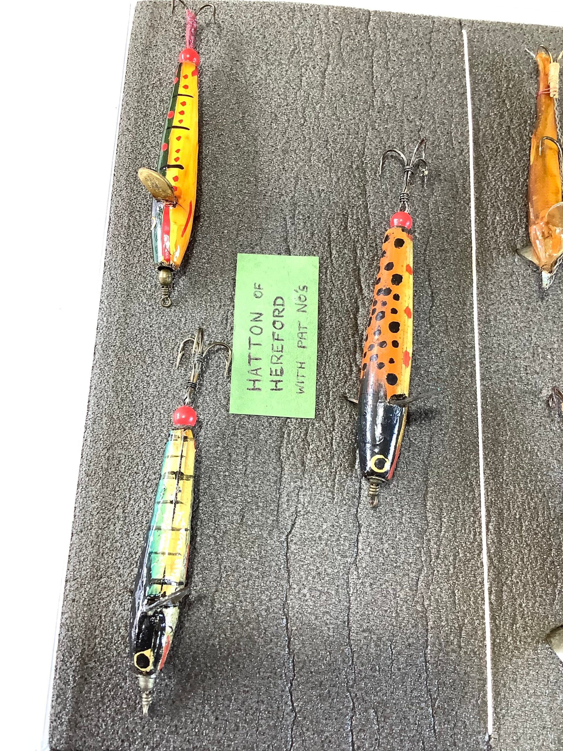 Rare Antique HATTON OF HEREFORD Minnow lures and Real Fish Lures