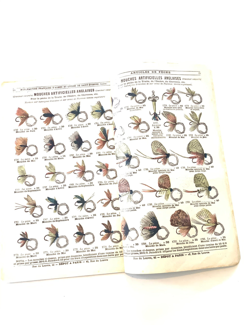 Very Rare circa 1890s French Fishing Tackle Catalogue including GREGORY lures