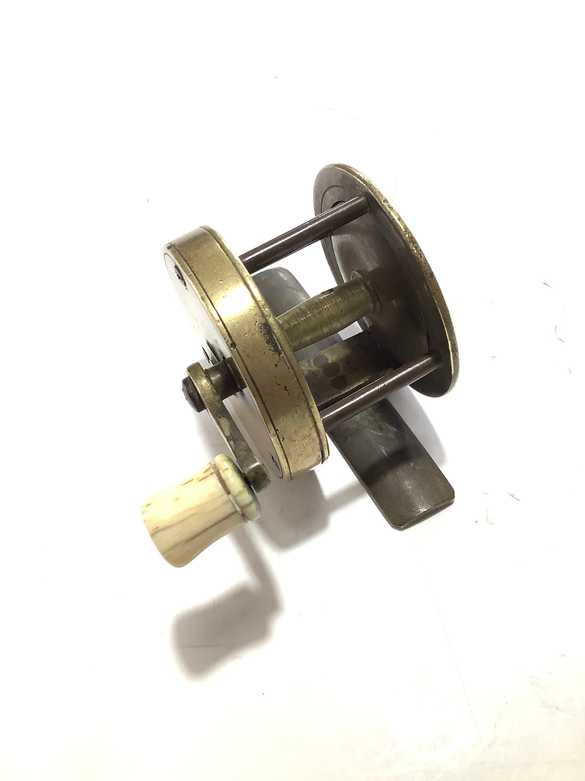 ANTIQUE LONDON ( Ustonson style) BRASS MULTIPLIER WINCH