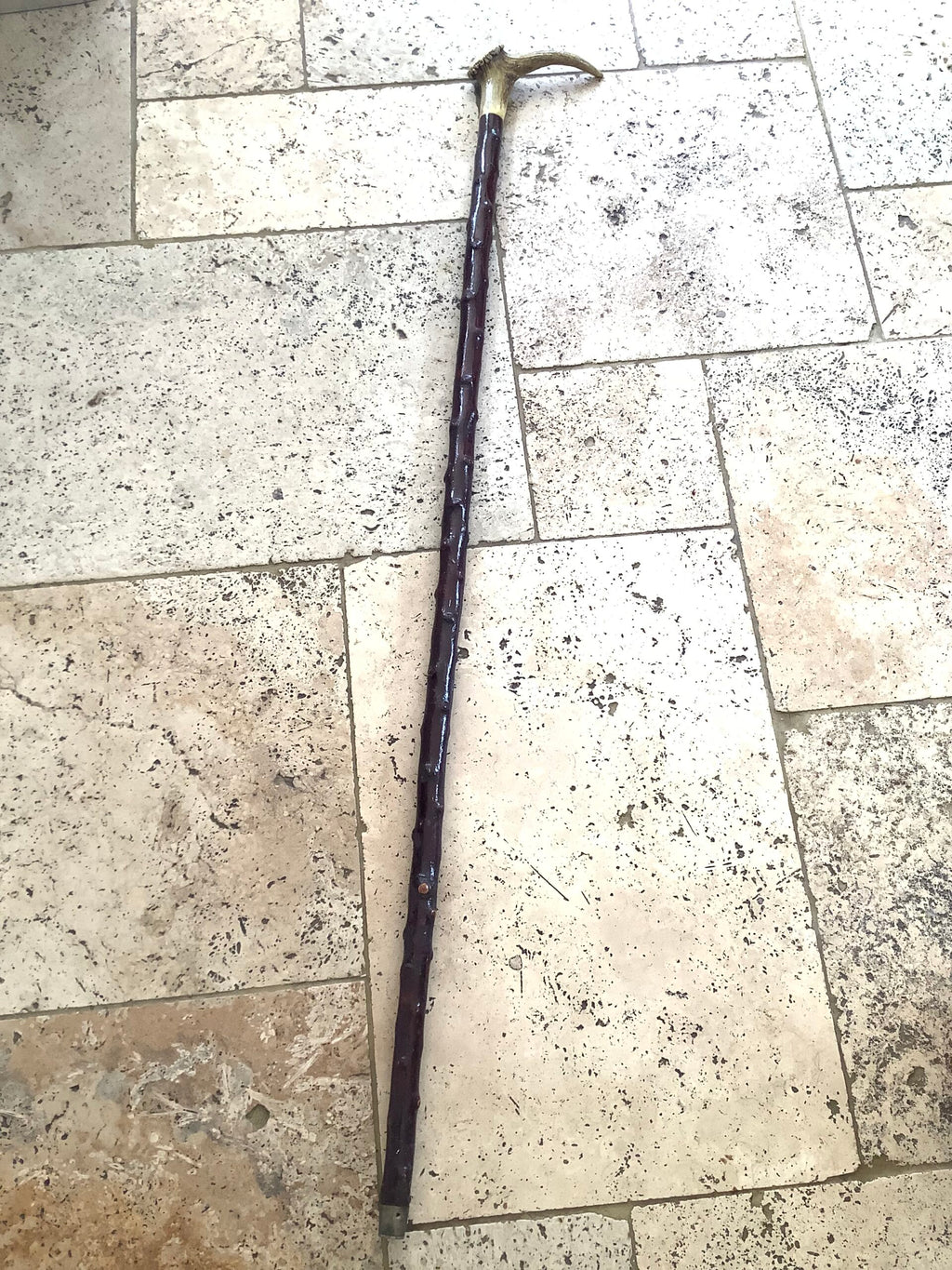 Hand Made Crown/Coronet Deer antler Handle Walking stick or wading staff