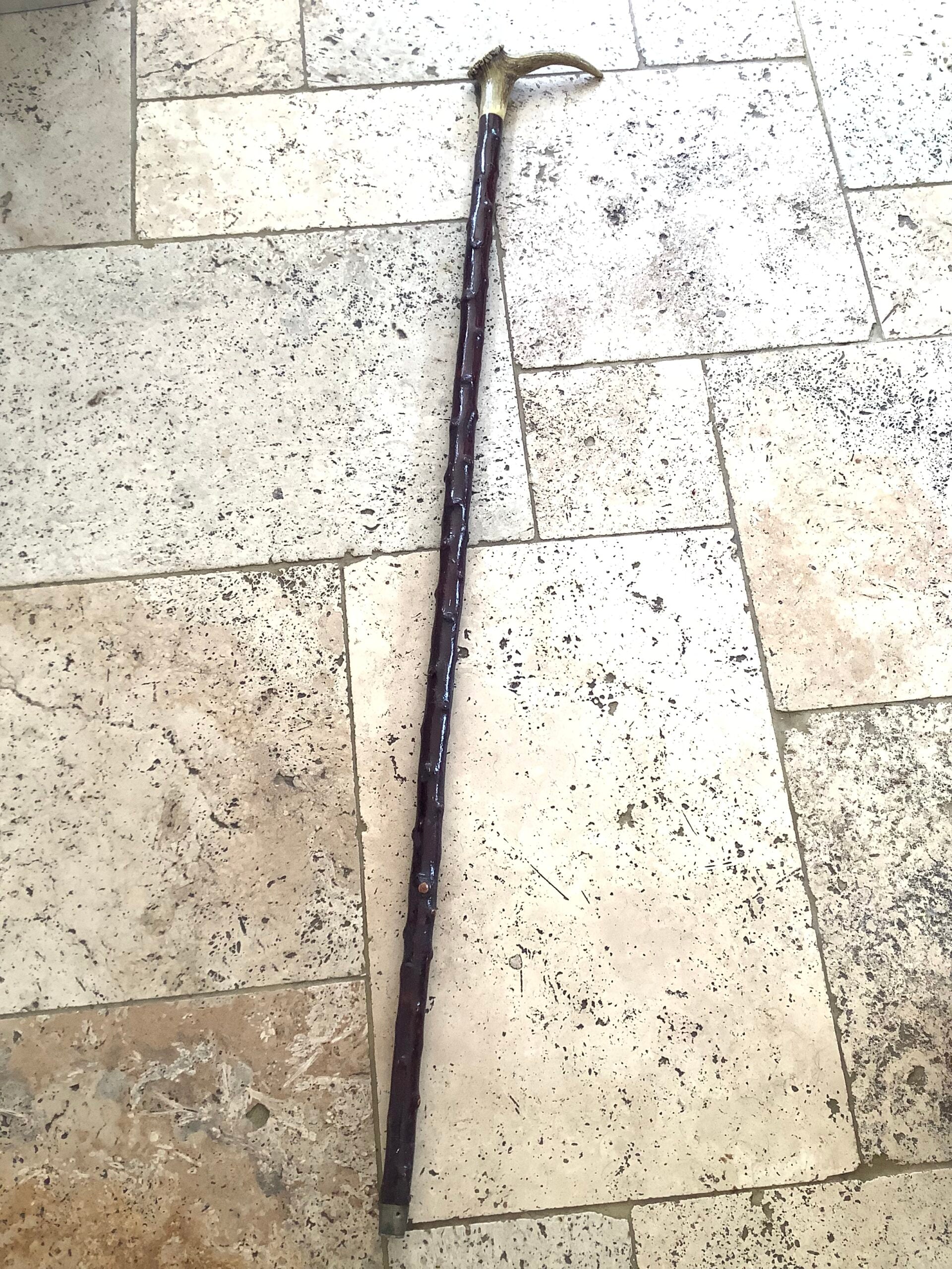 Hand Made Crown/Coronet Deer antler Handle Walking stick or wading staff