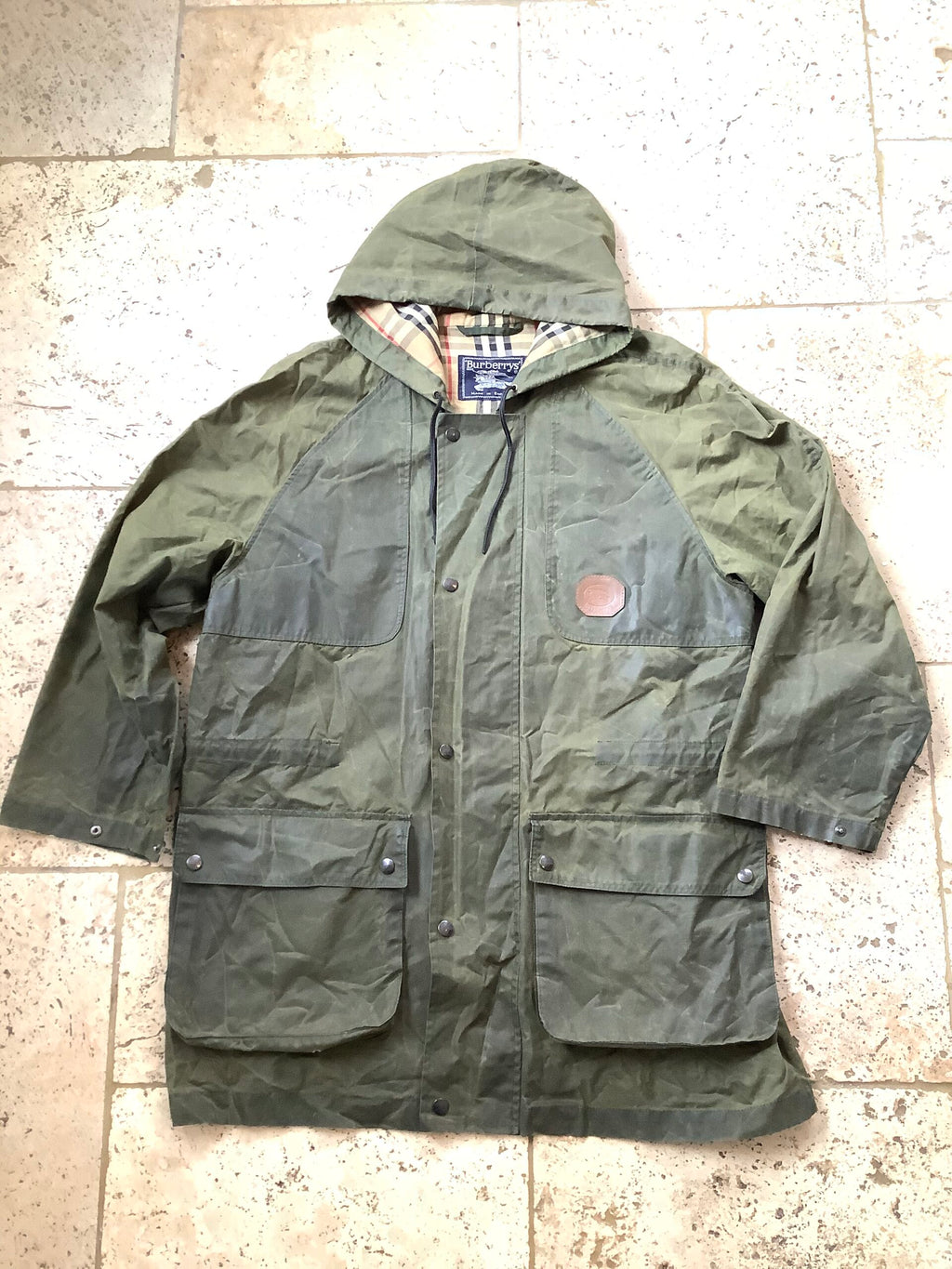 Vintage Burberry Waxed Parka Jacket
