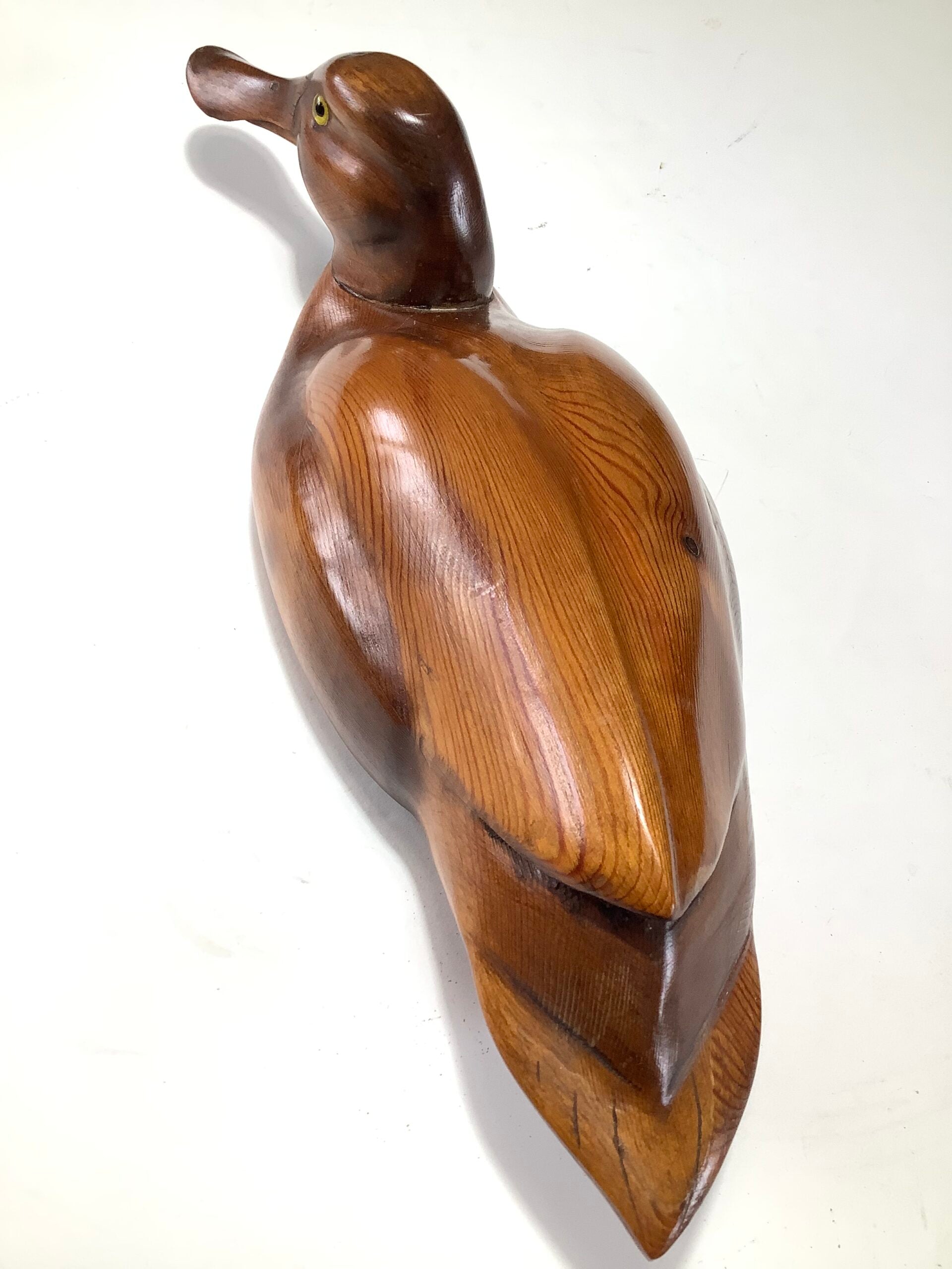 ALAN GLASBY O.B.E Hand Carved Wood “ Shoveller Duck