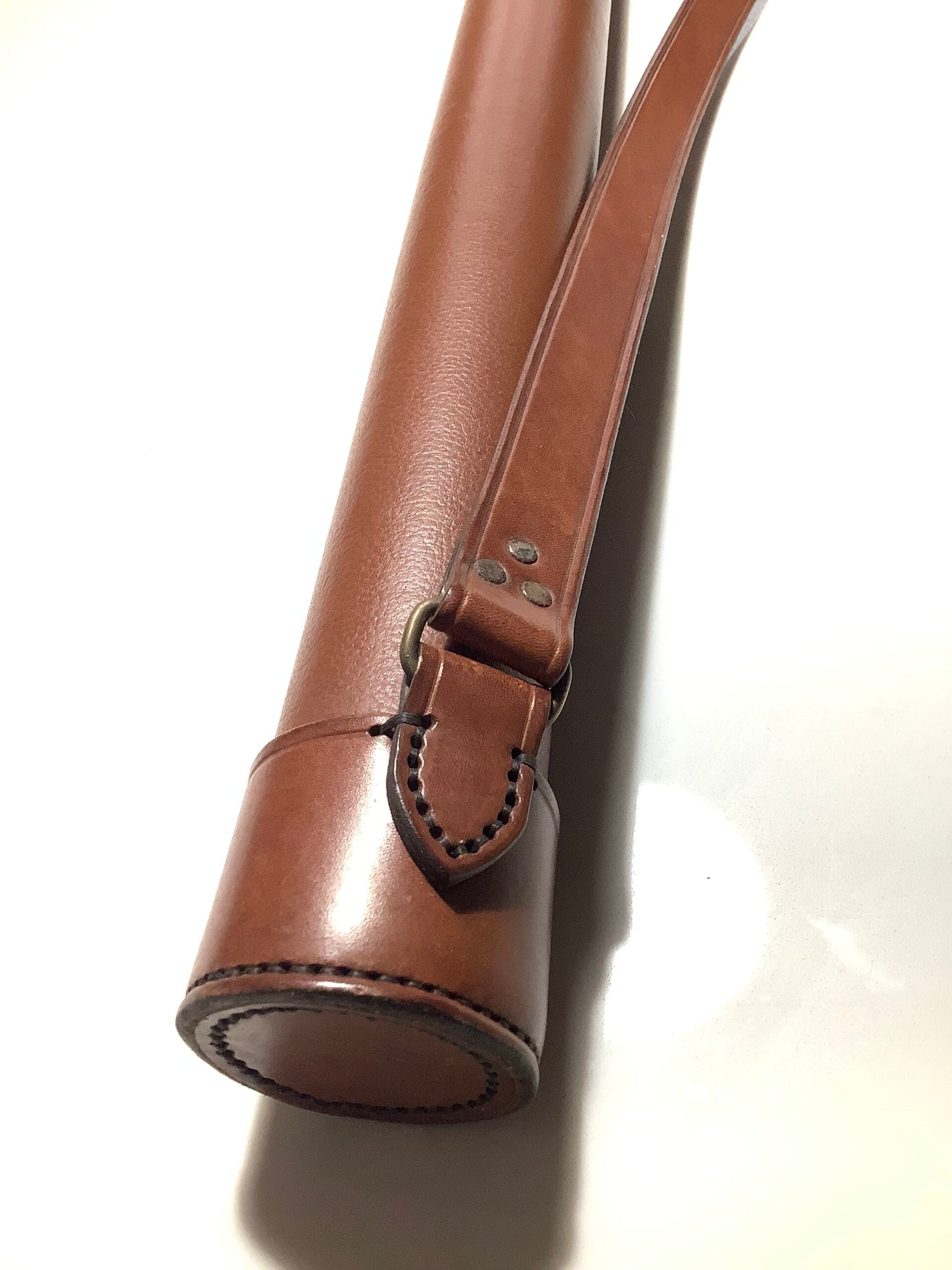 Best Quality HUGH GRIEVE Hand Crafted Saddle Leather Rod Holder