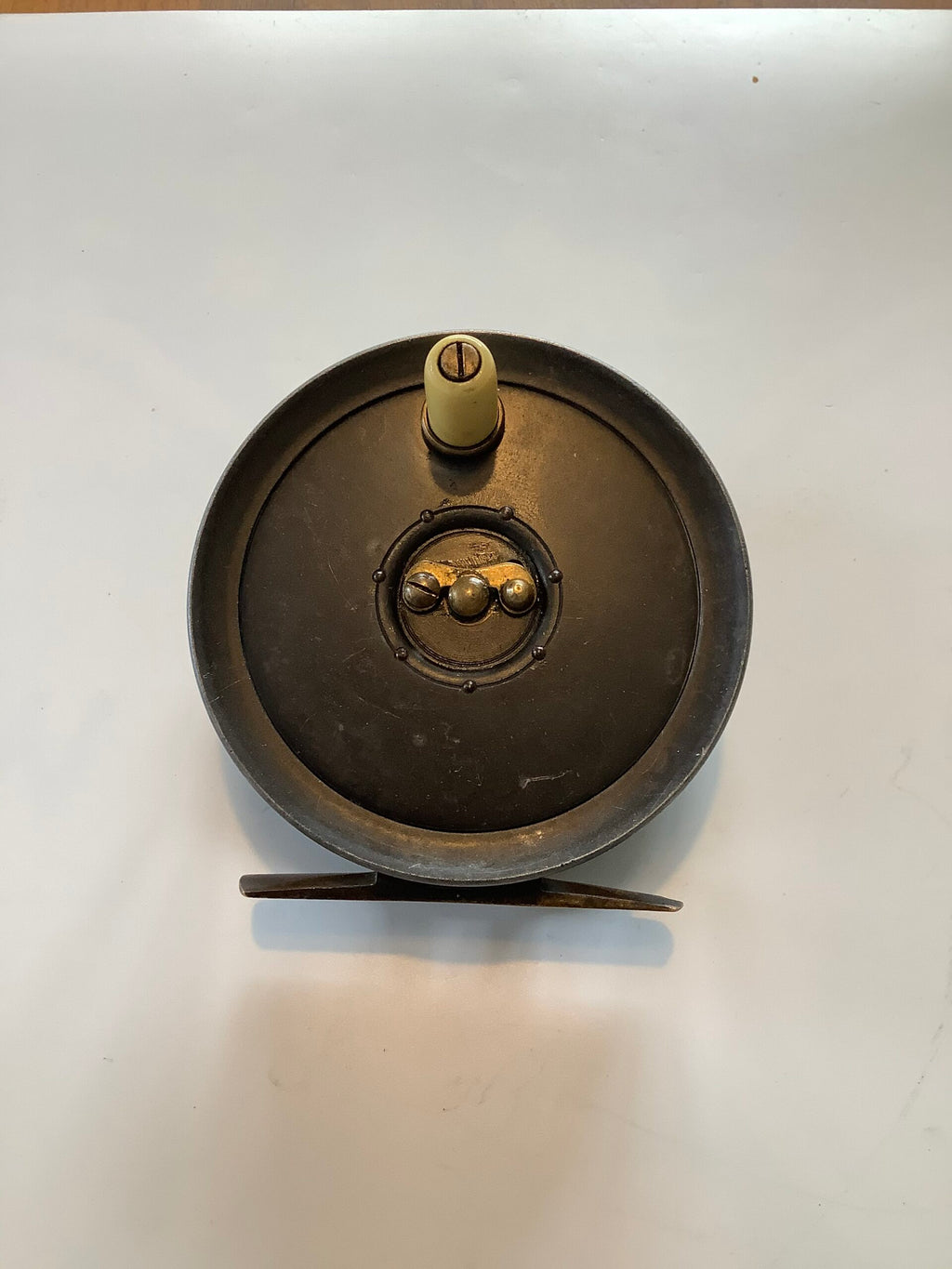 Antique Walter Dingley rare 3 1/4” diameter trout fly reel
