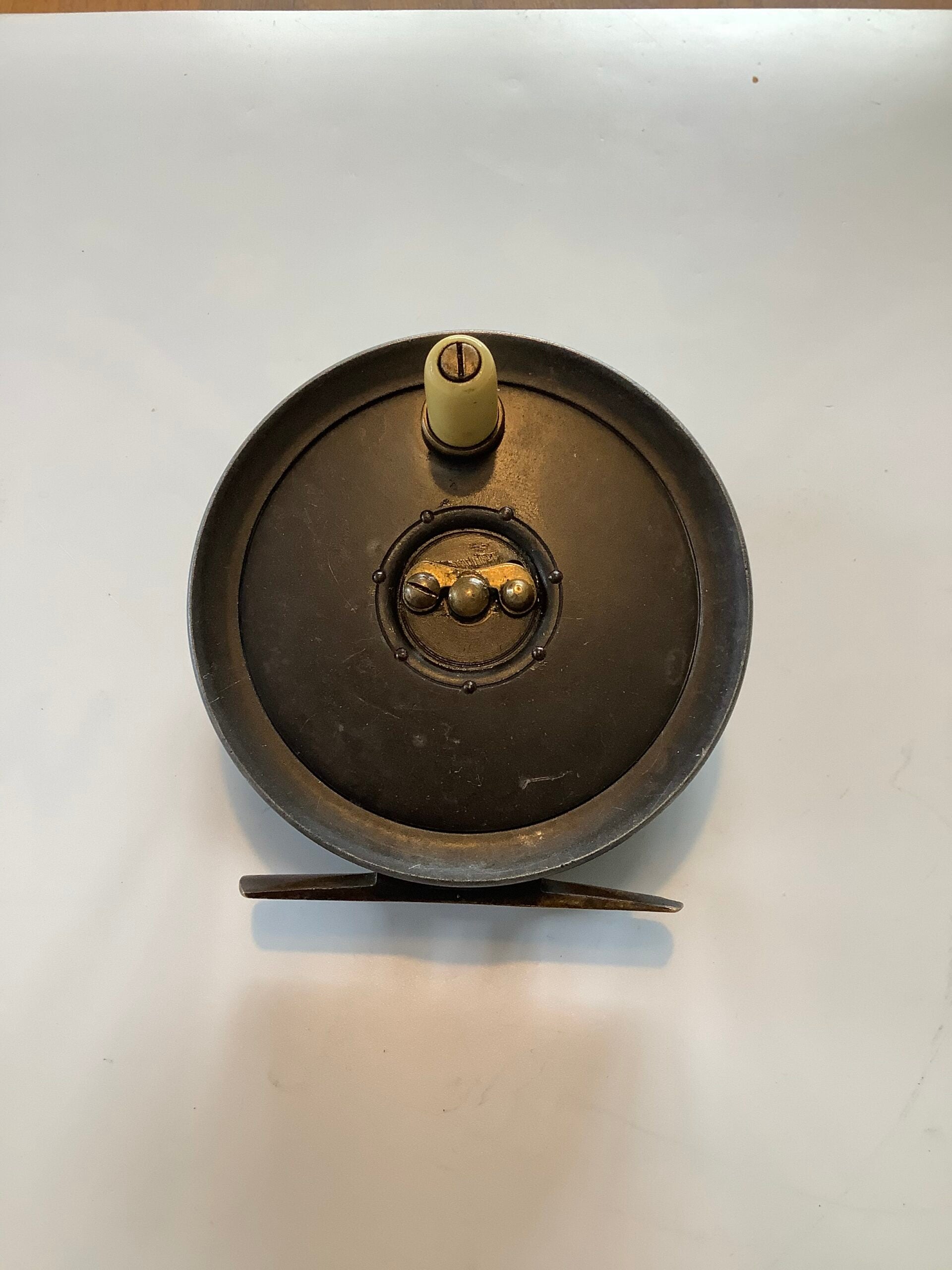 Antique Walter Dingley rare 3 1/4” diameter trout fly reel