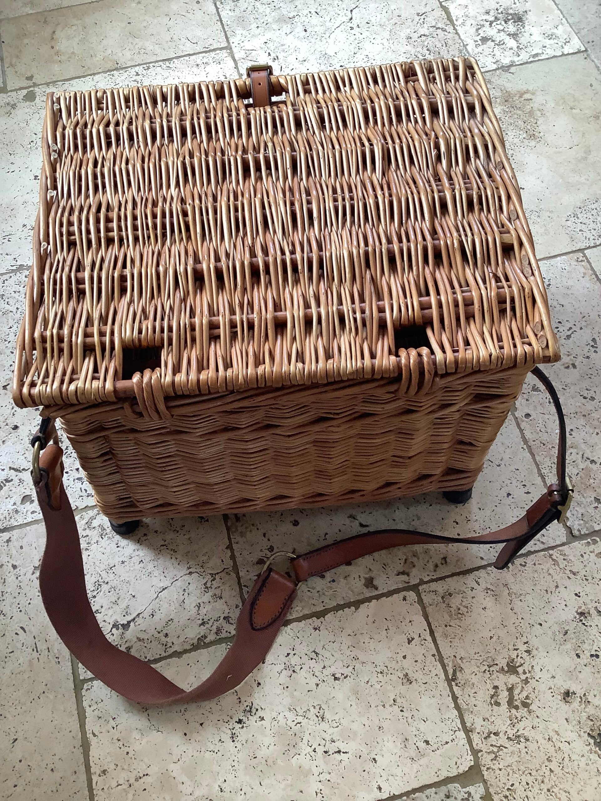 The Norfolk Basket Company Willow Fishing Stool