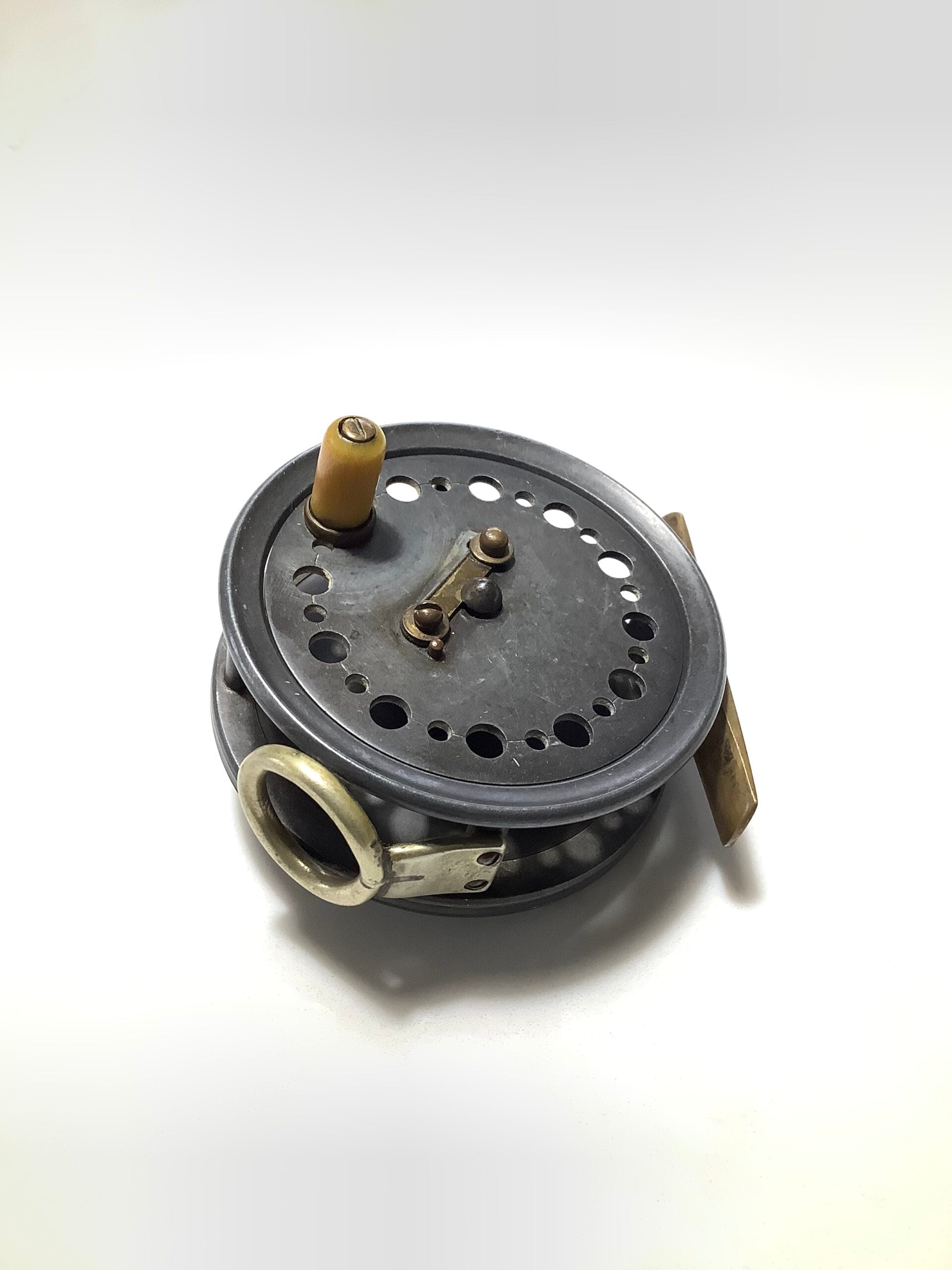 Rare Antique Dingley made 3” Fly Reel for Walker Bampton with nickel silver Line guide