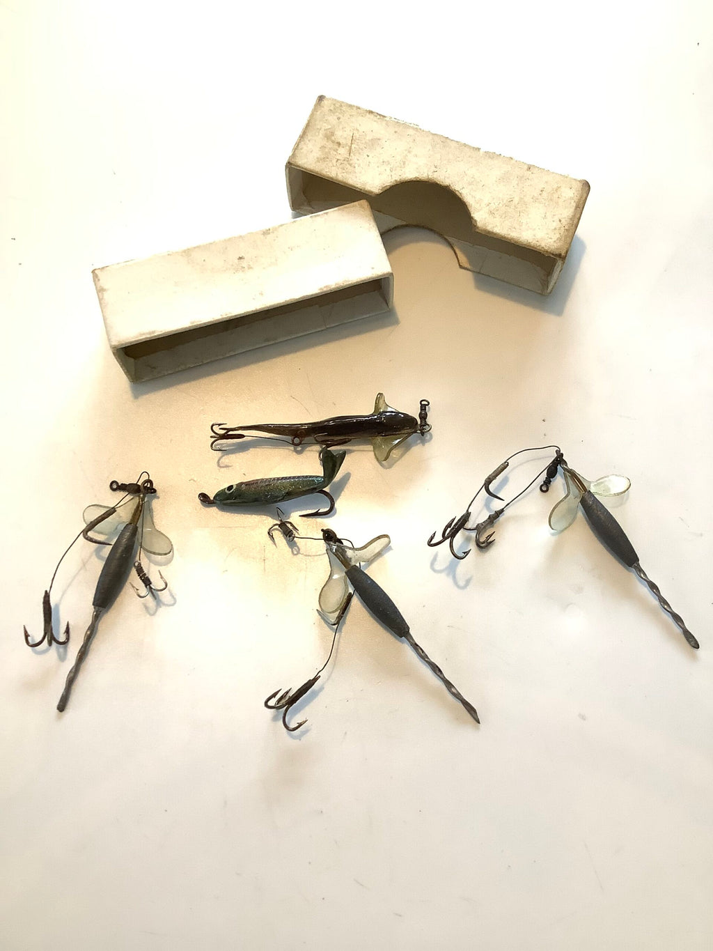 Vintage Natural lures and bait mounts