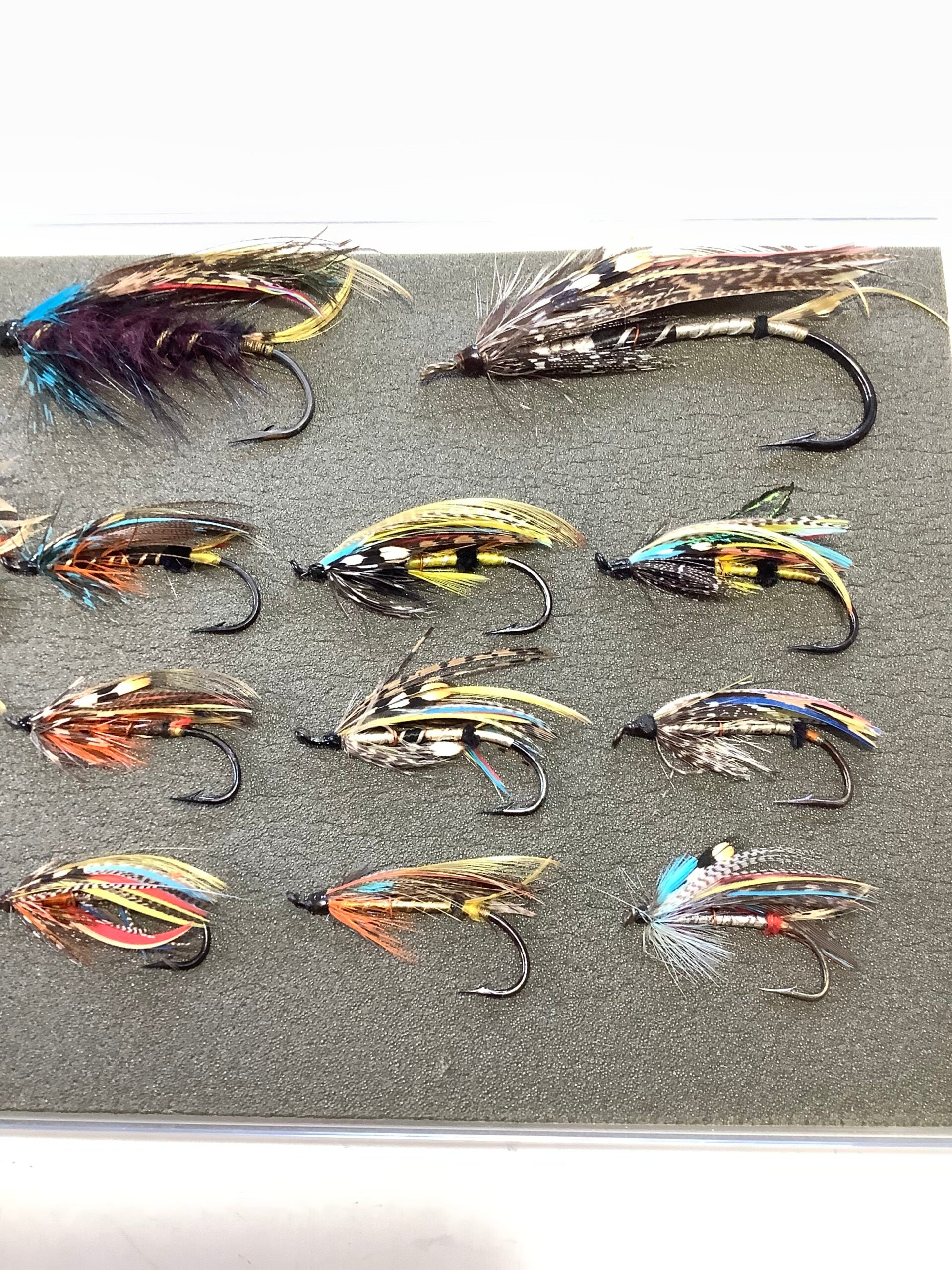 Display Set of Antique Fully Dressed Salmon Flies