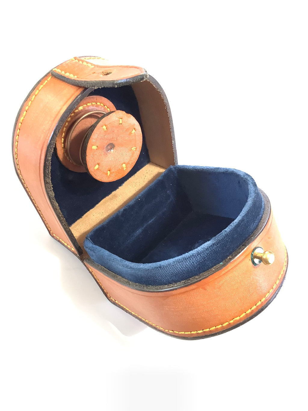 Hand crafted Best leather Peter Loam Clam Shell Centrepin Reel case for 3 1/2” Reel
