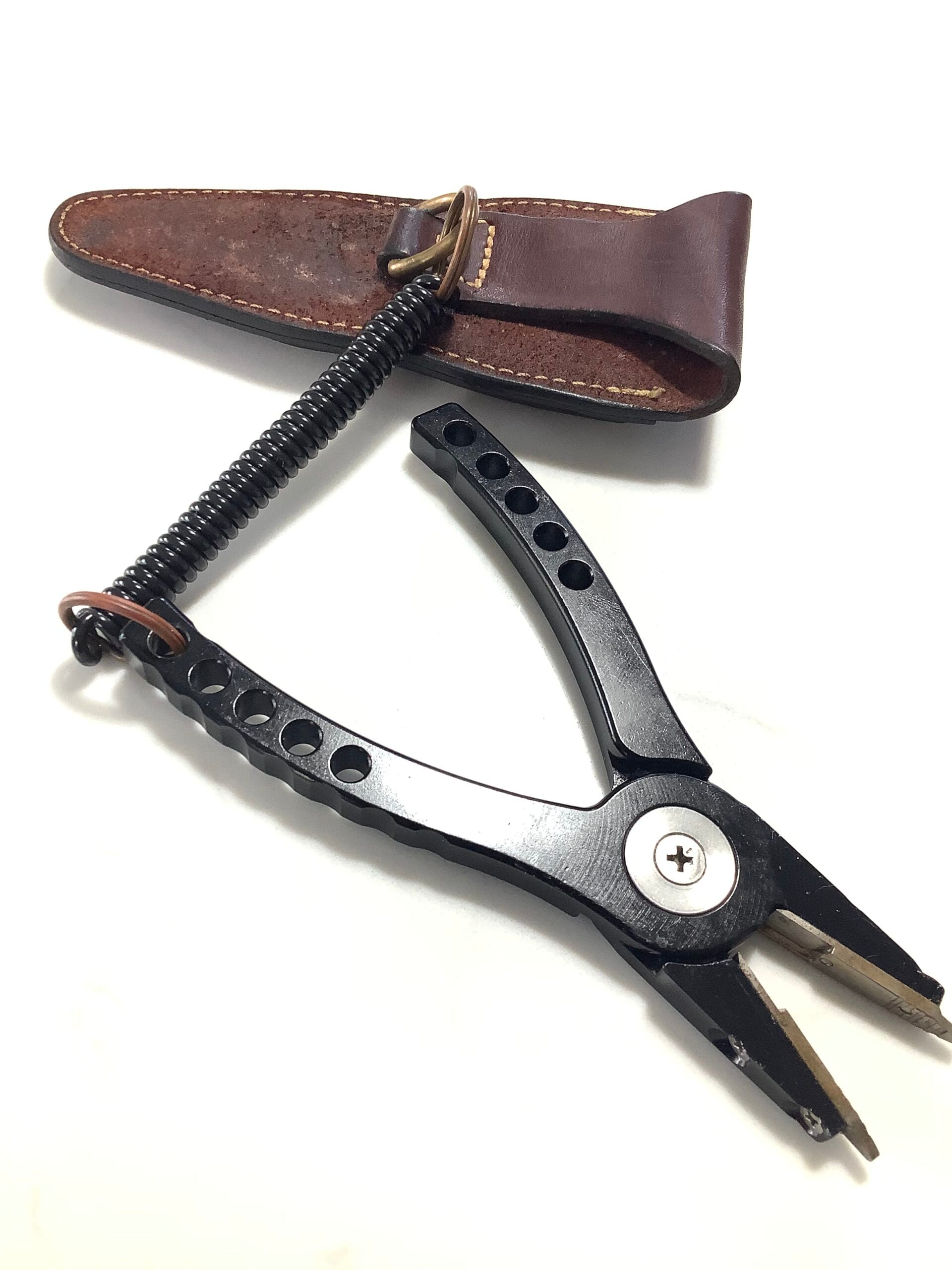 ABEL # 4 Fisherman’s Pliers Tool with Leather Case and Coil Lanyard