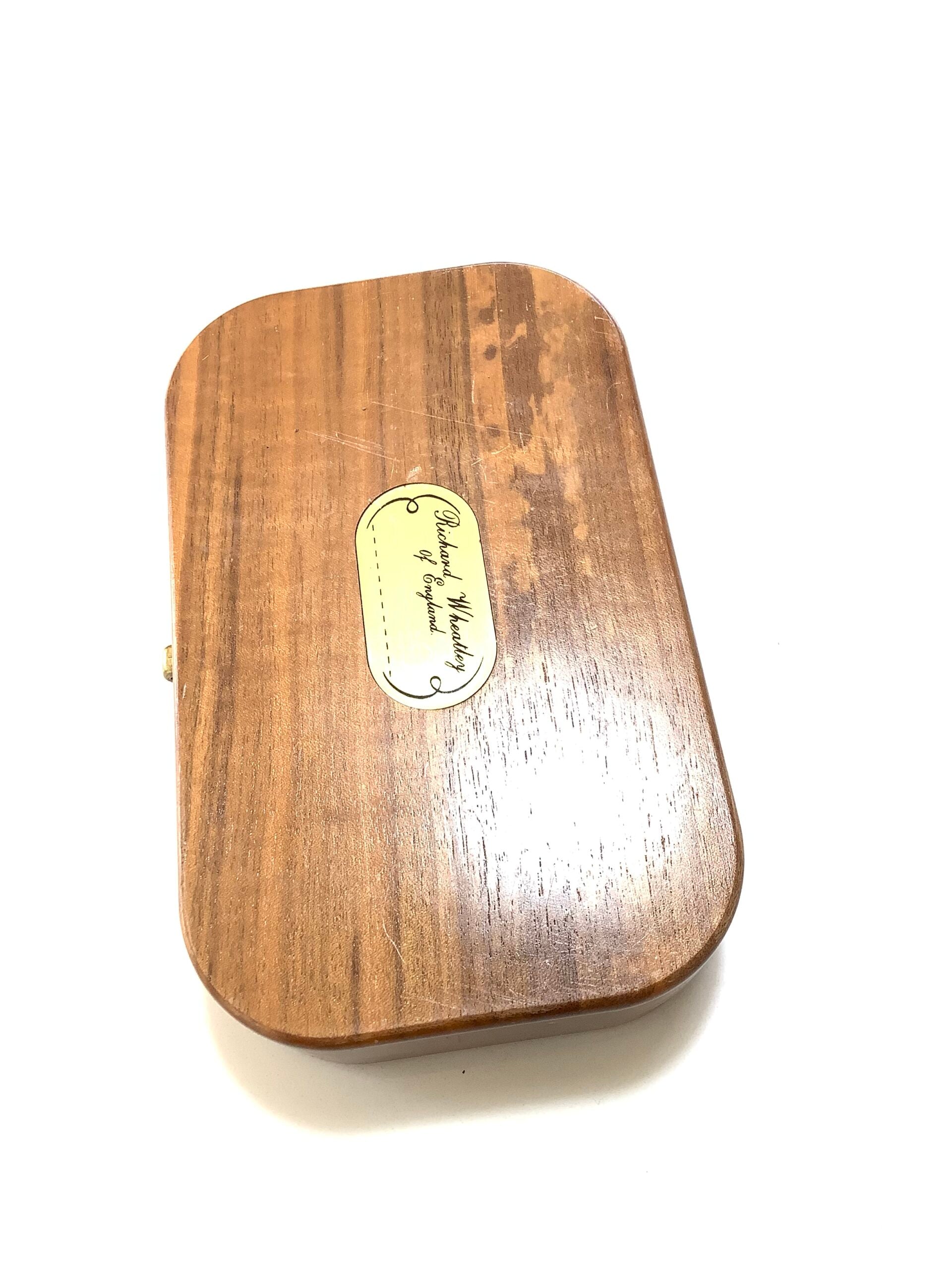 Richard Wheatley Hard wood Fly Box with a selection of good Trout flies