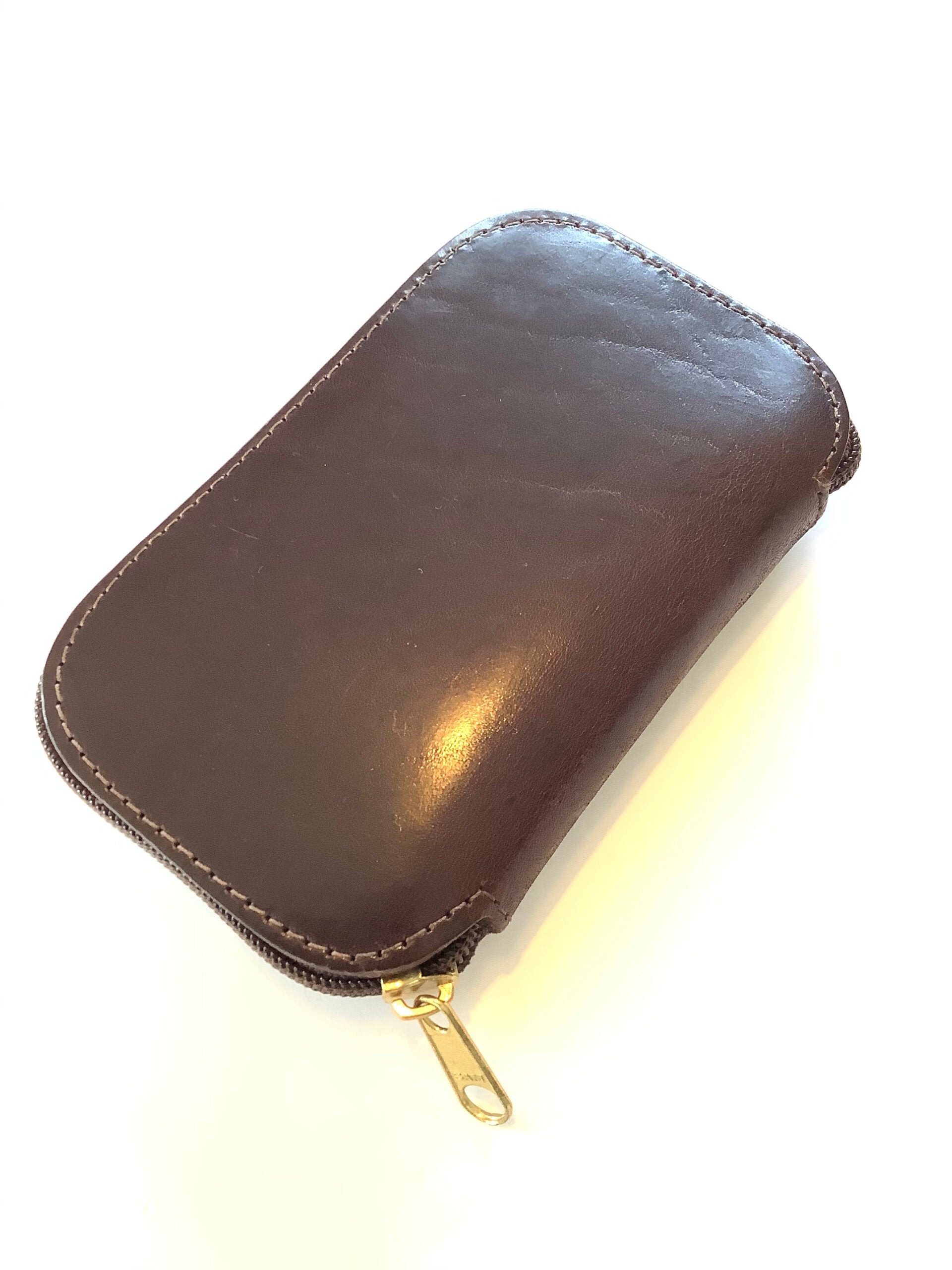 Rare Harris Tweed cased leather Amhuinnsuidhe Castle Fly Wallet