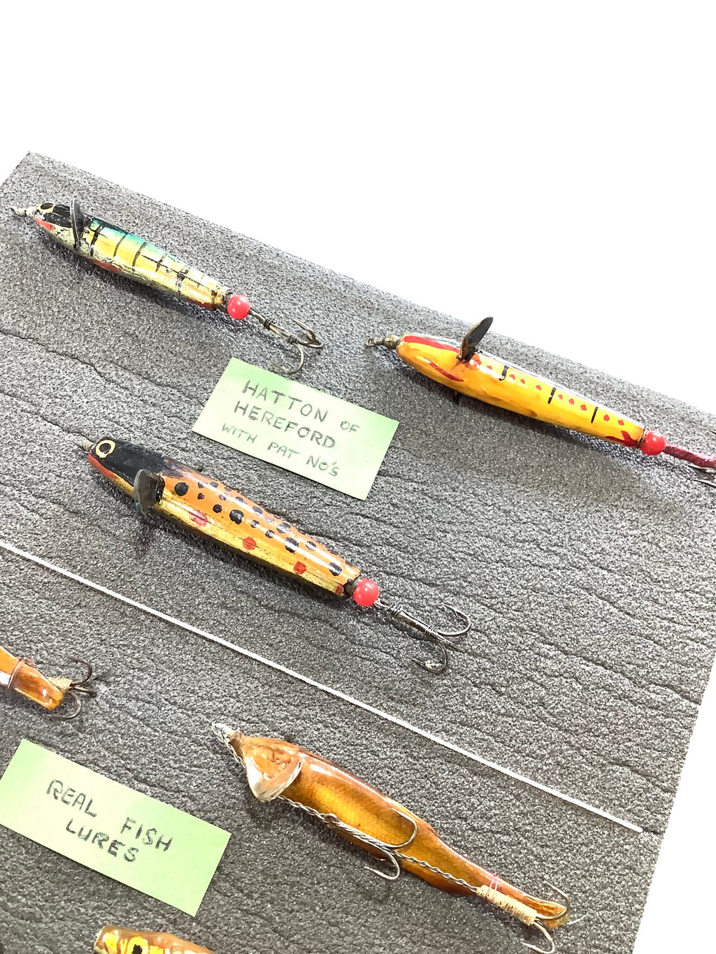 Rare Antique HATTON OF HEREFORD Minnow lures and Real Fish Lures
