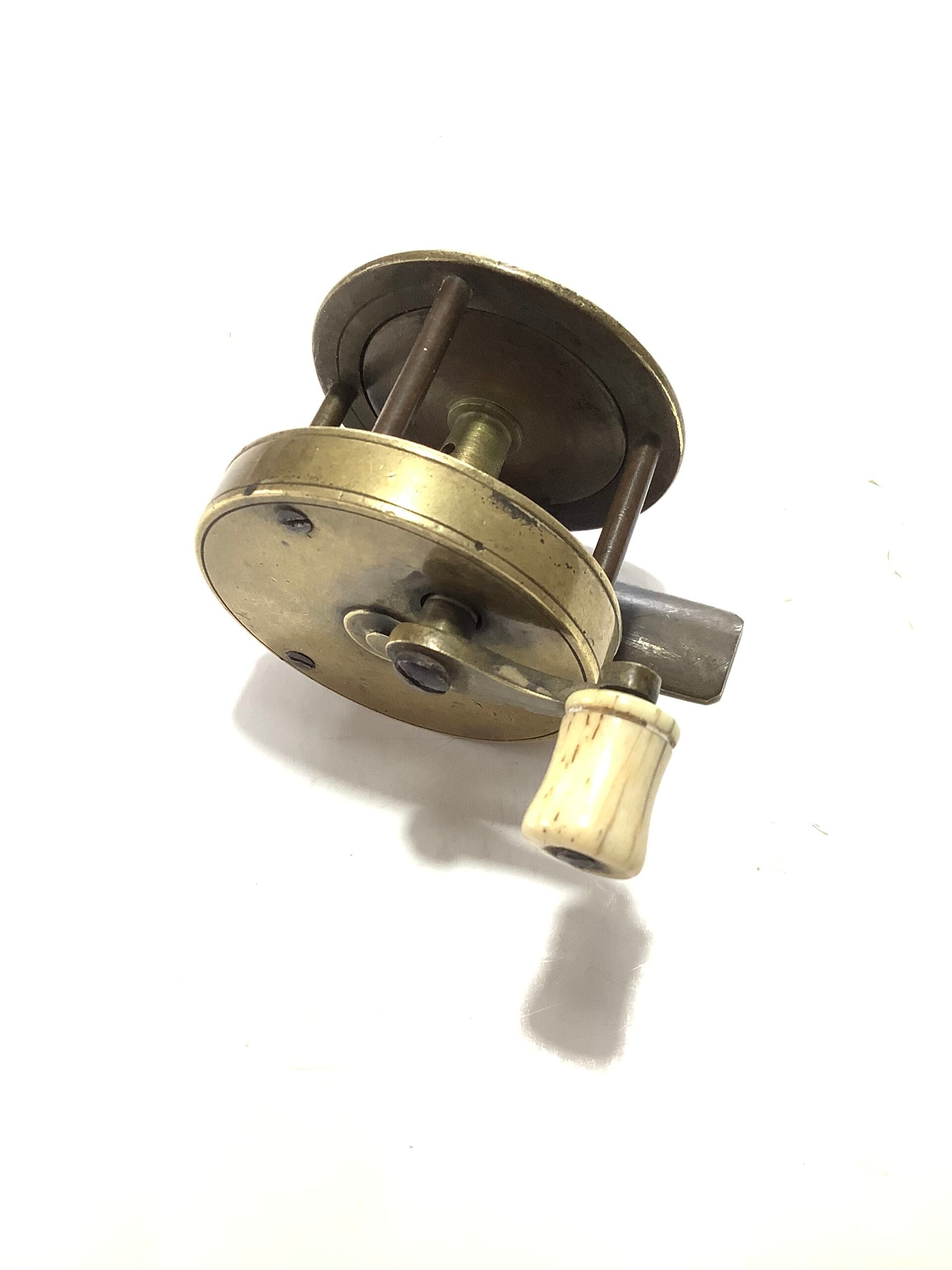 ANTIQUE LONDON ( Ustonson style) BRASS MULTIPLIER WINCH