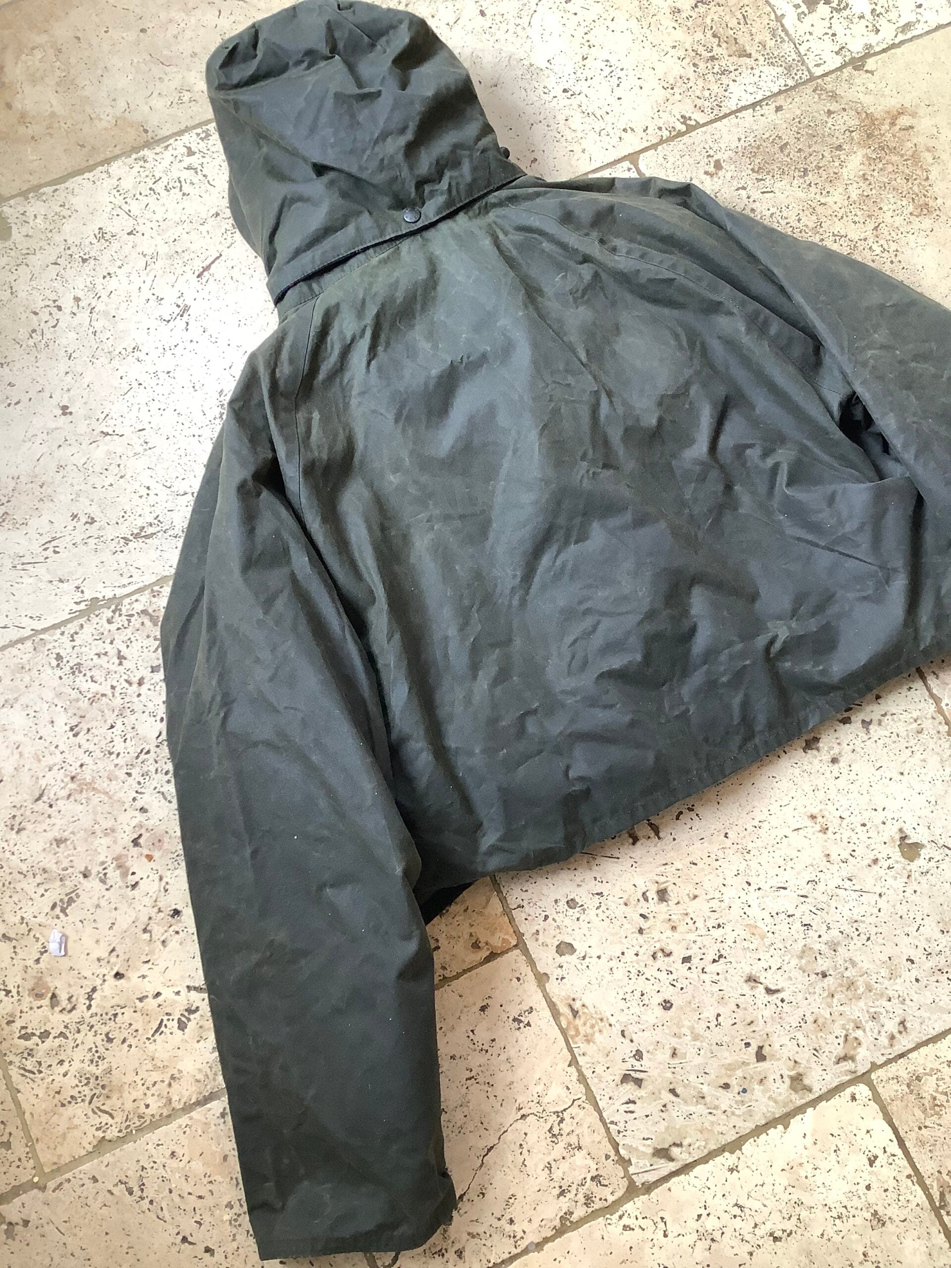 Hardy Bros Wax Wading Jacket with in built floatation device.