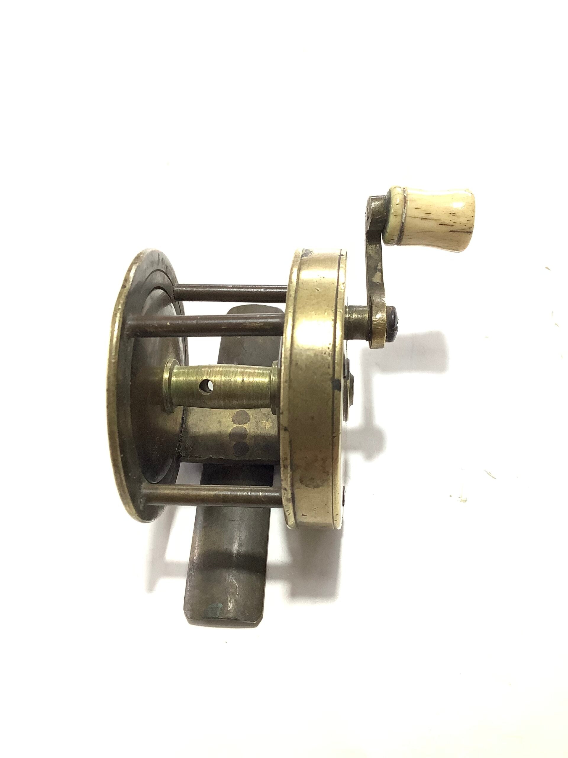 ANTIQUE LONDON ( Ustonson style) BRASS MULTIPLIER WINCH