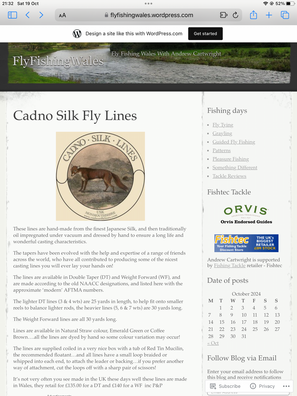CADNO SILK FLY LINE DT4 Floater