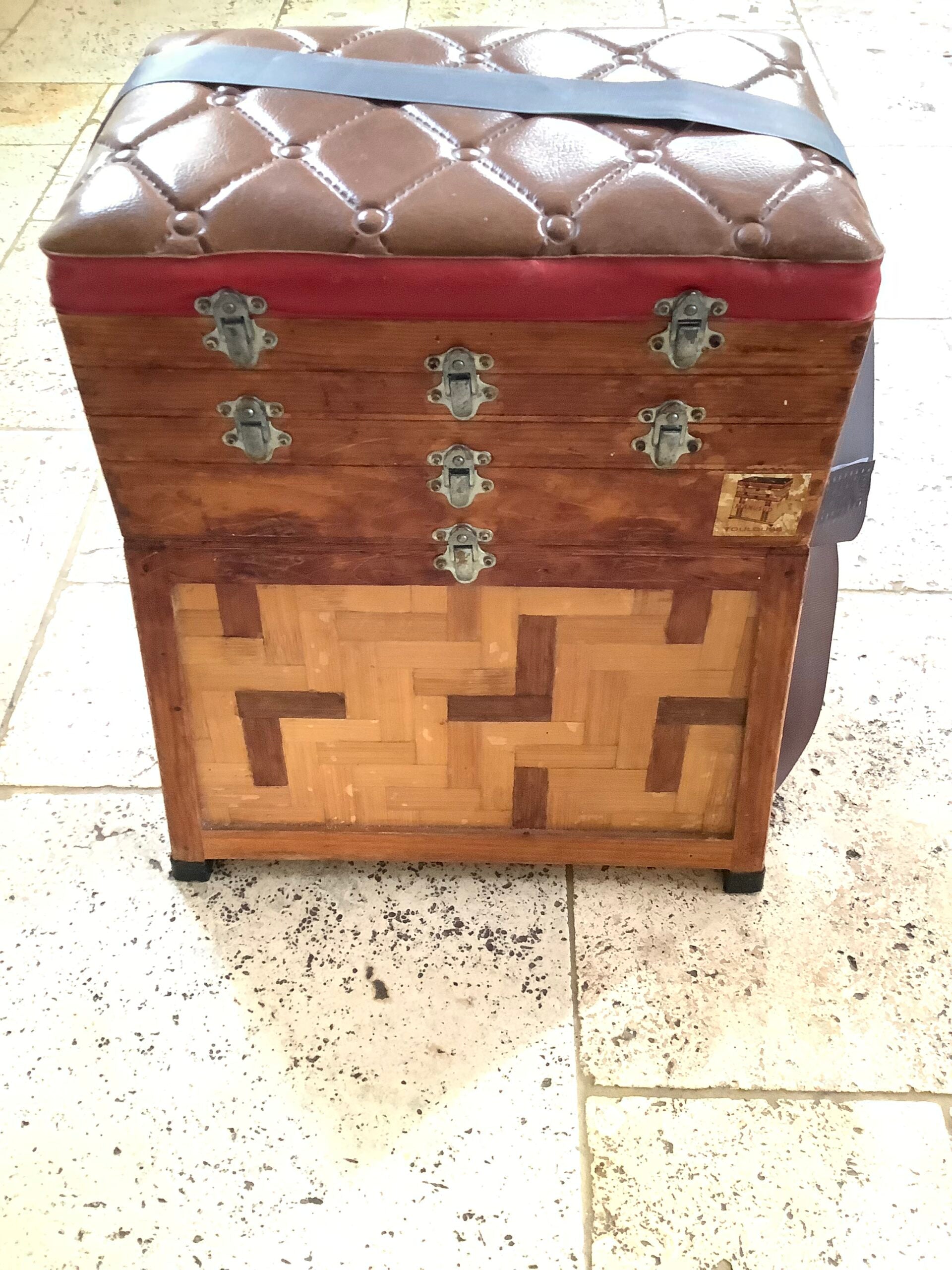Vintage Retro Fisherman’s Seat Tackle Box