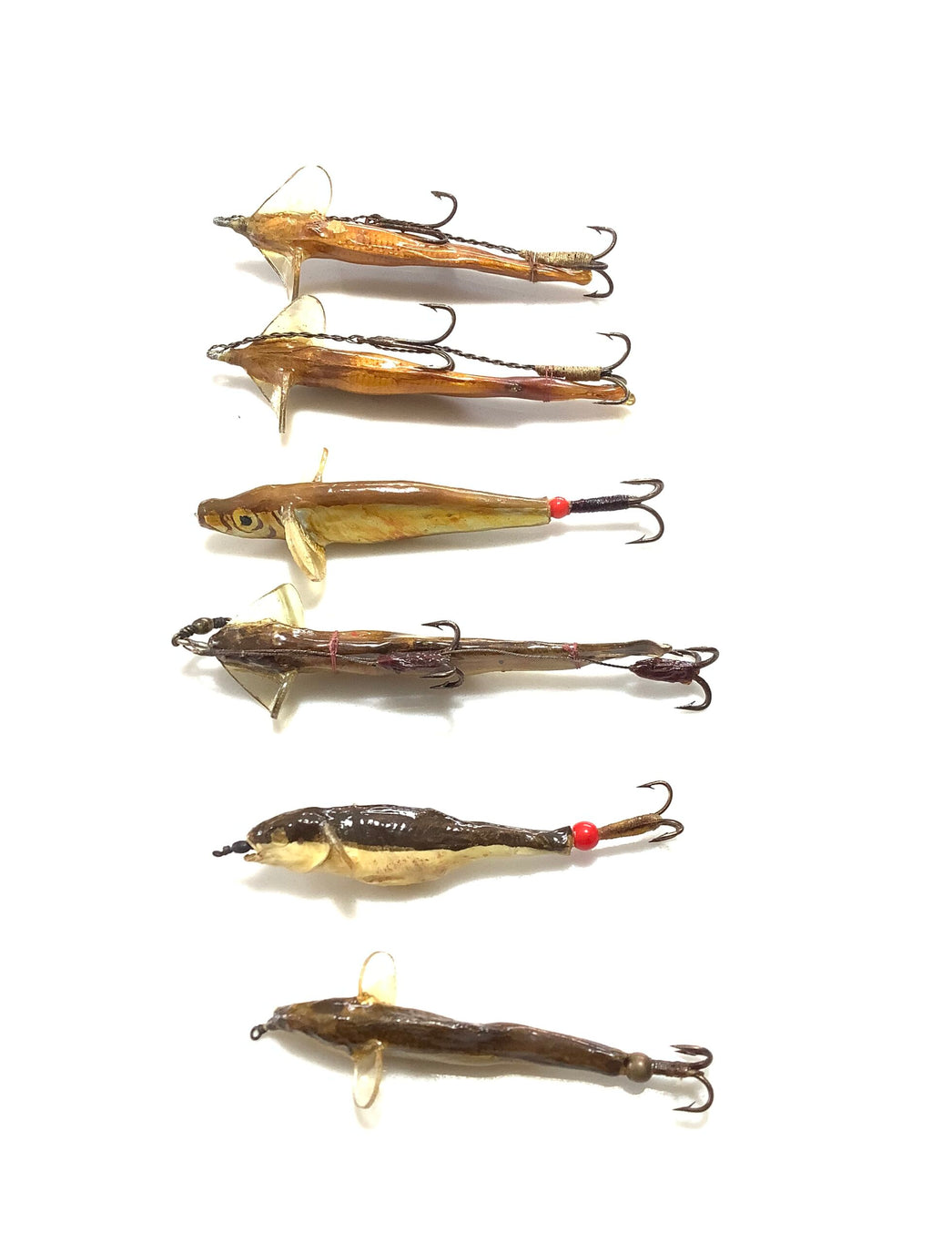 Scarce set of ALLCOCK Co Nevison Real Fish lures
