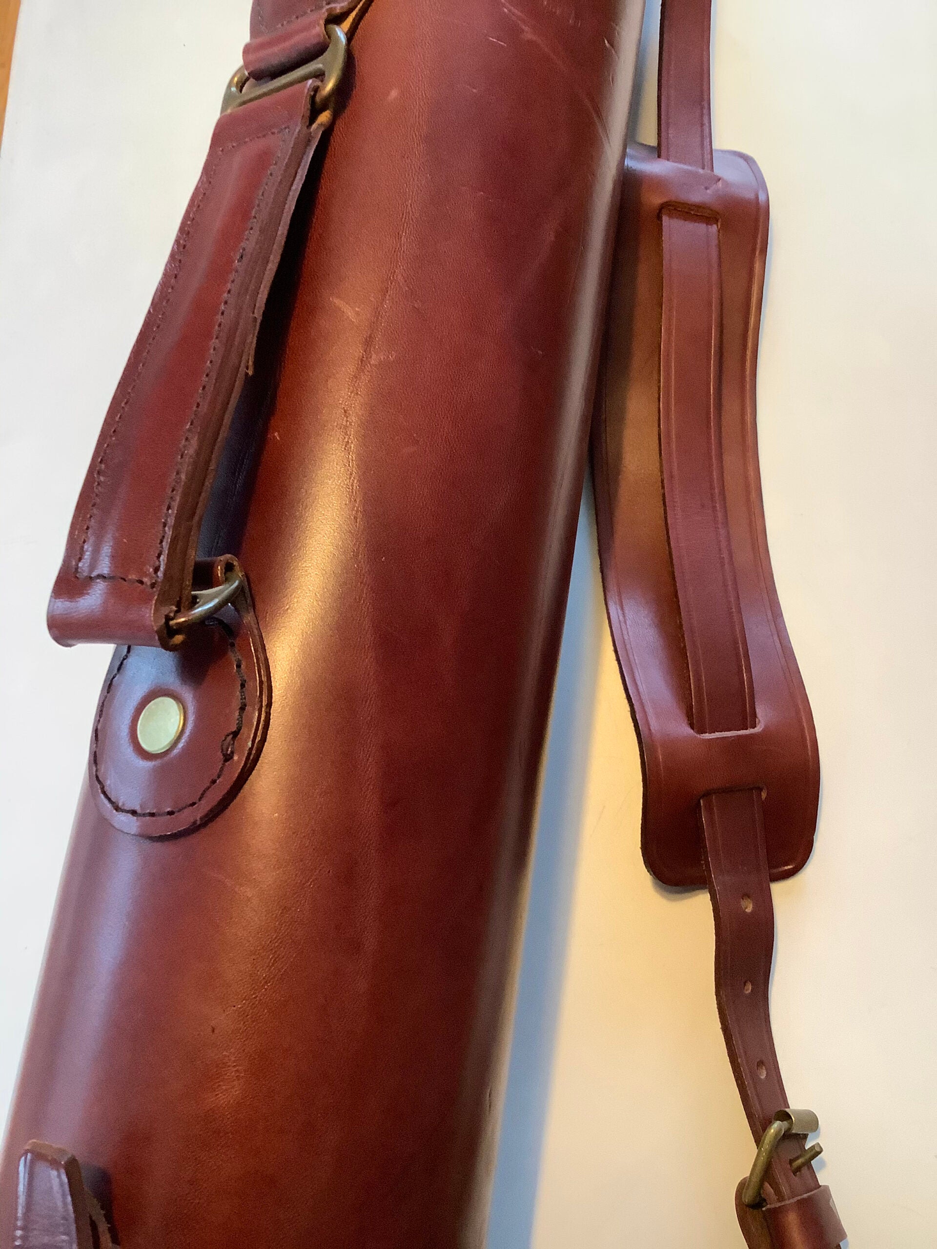 Rare Full leather Bruce Walker Rod carrier