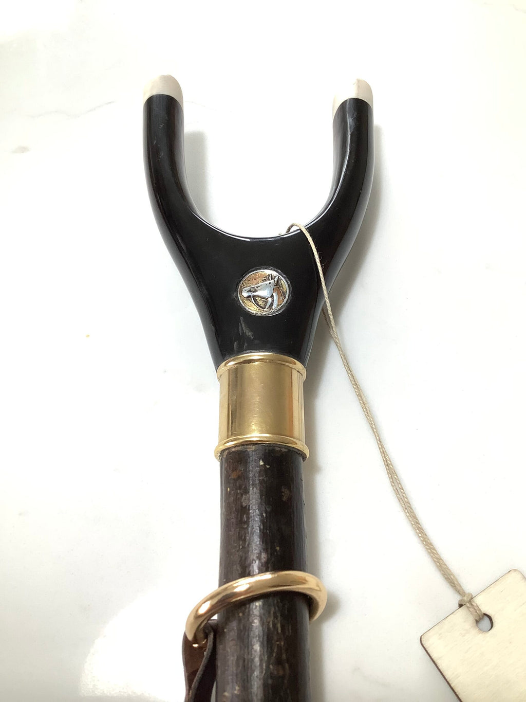 A fine Quality Hand crafted Traditional Polished Buffalo Horn Thumb Stick/Staff