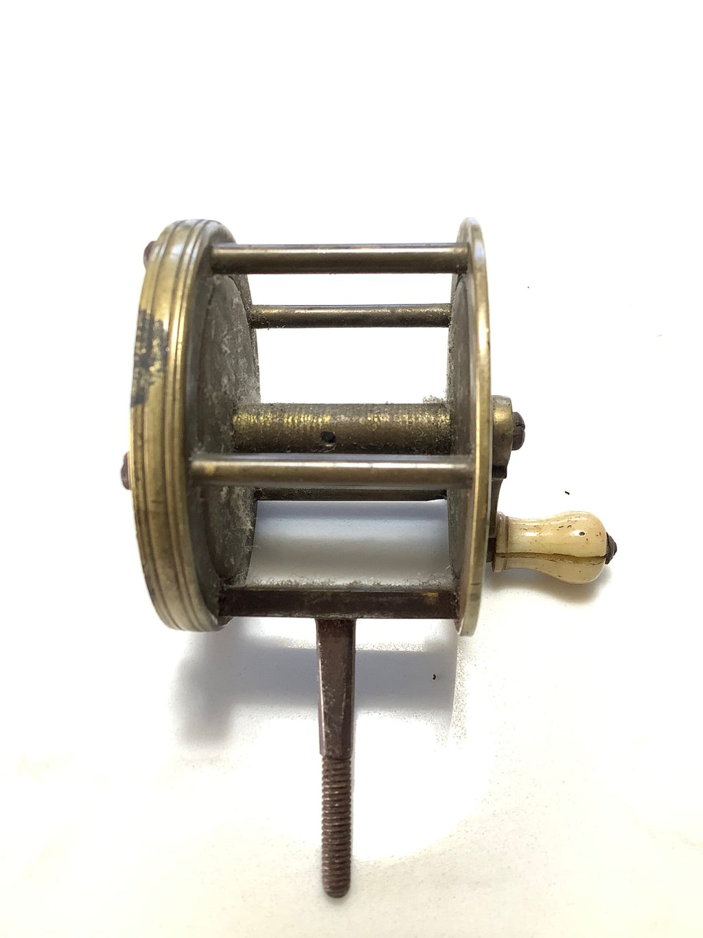 Antique very Early Brass SPIKE Winch Reel