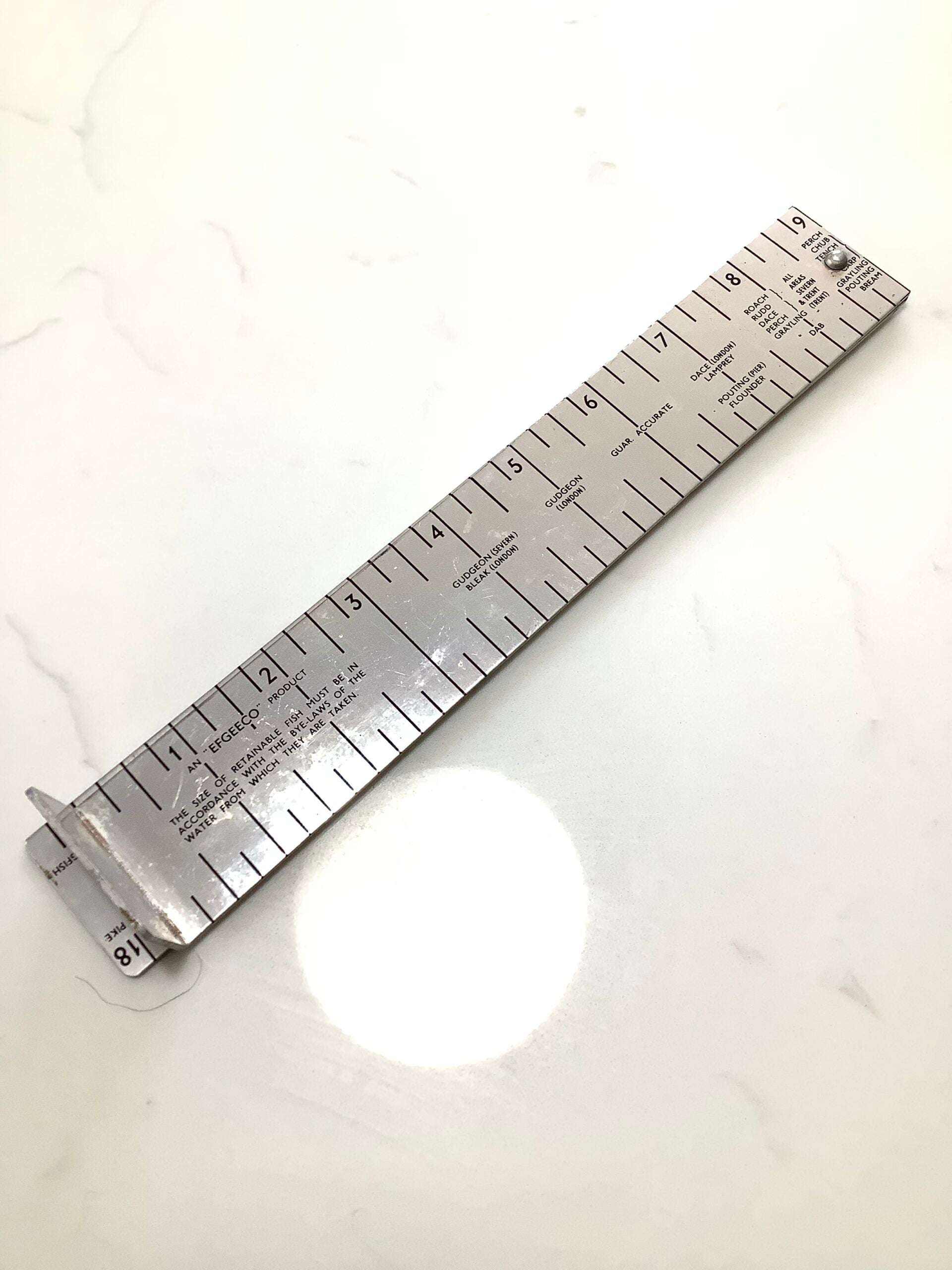 Vintage Efgeeco Folding Fish Measure
