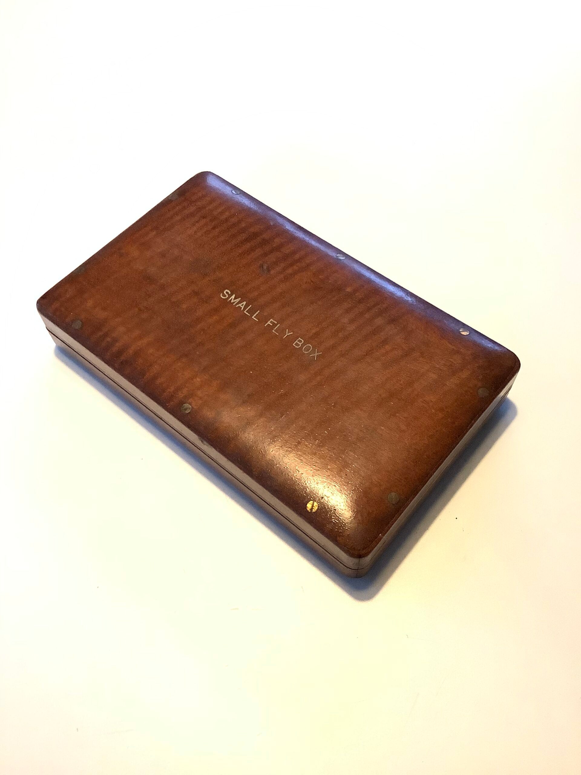Antique Hardy Bros Mahogany “ Club” fly Box