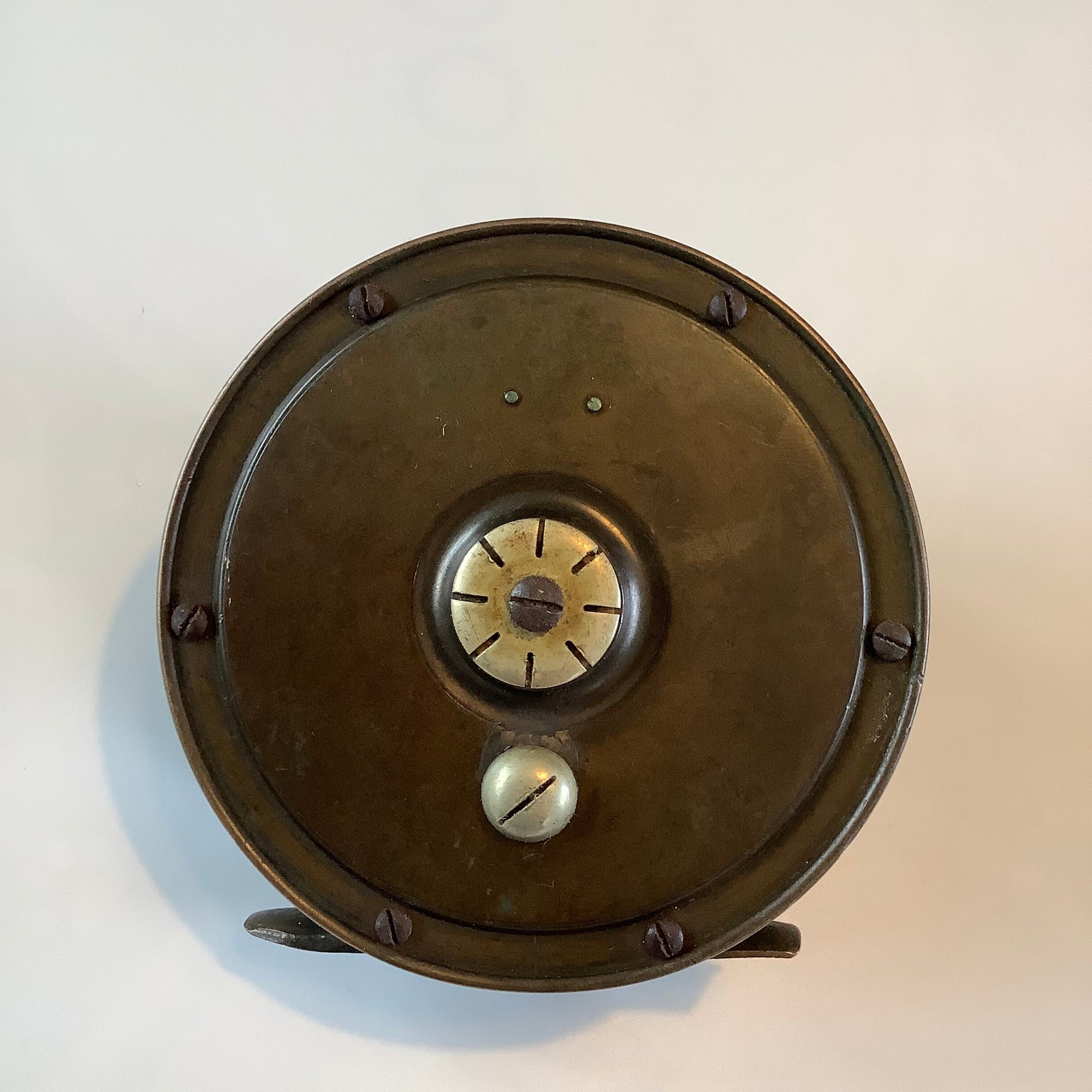 Rare J.W Young’s Famous “ Duplex “ 4”  Brass reel, circa 1893