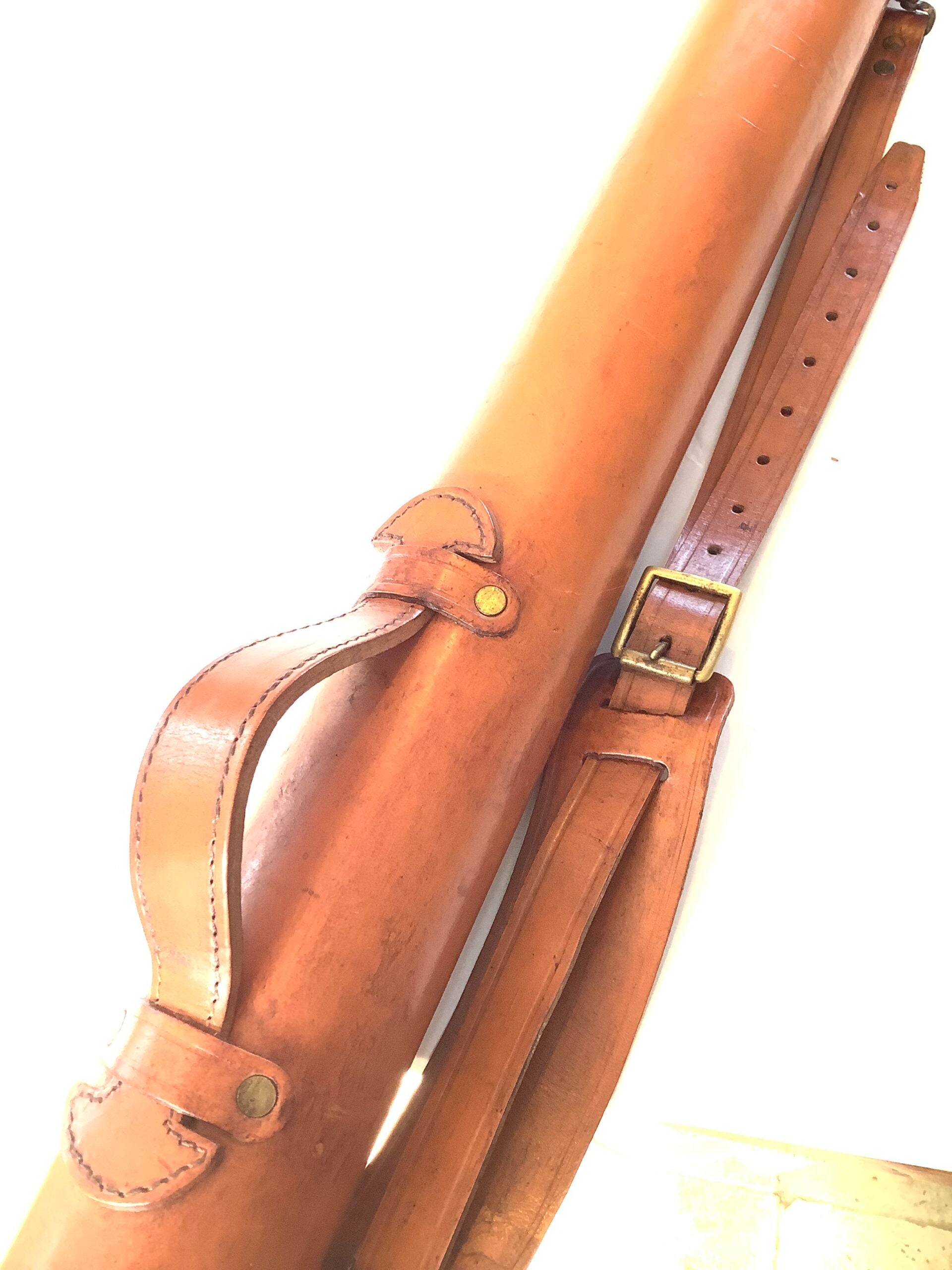 A BRETT PARSONS High Quality Hand Made full length Bridal Leather Rod Carrier