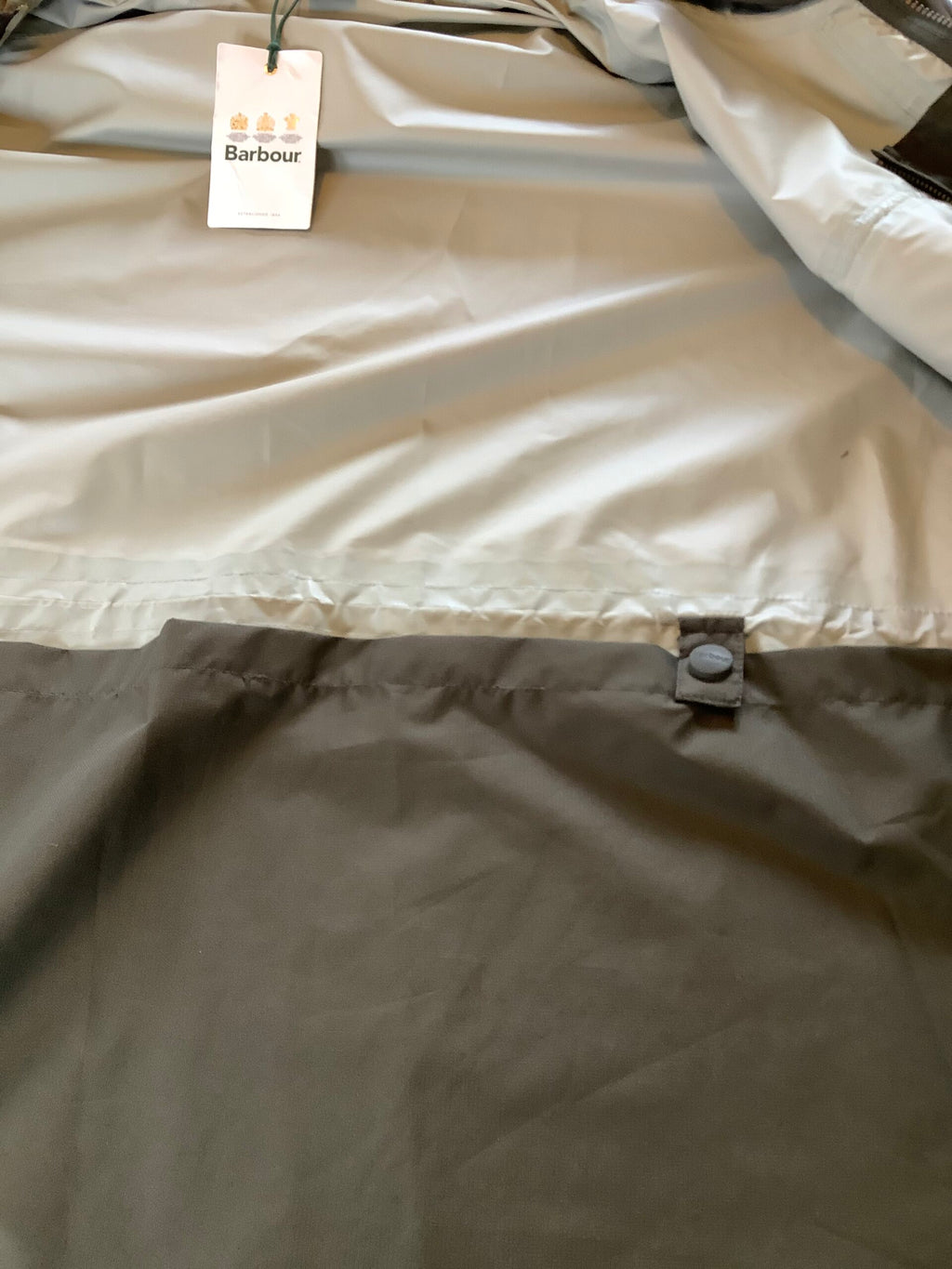 Rare Barbour olive DRYFLY 3/4 full length Coat